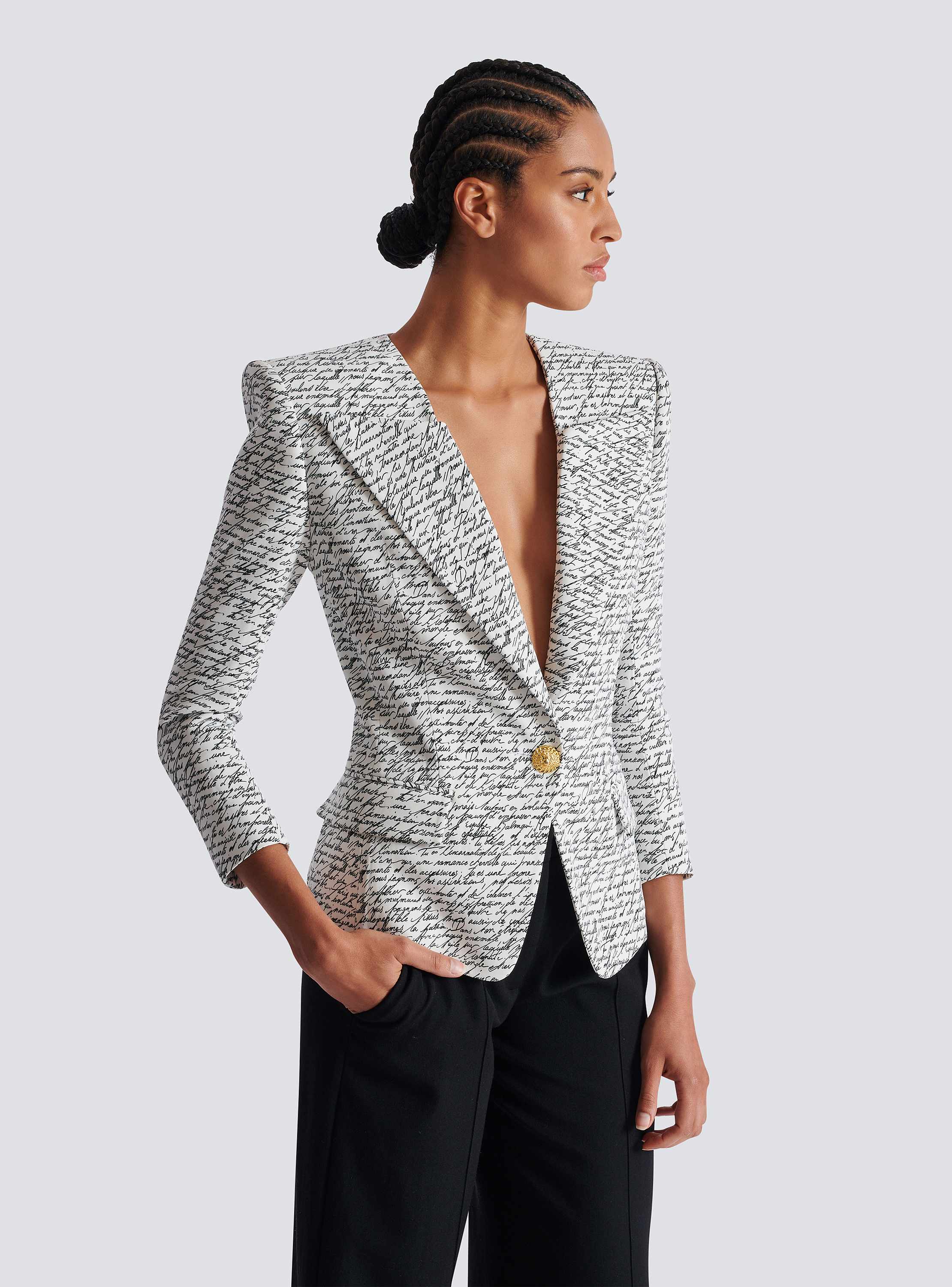 1-button jacket with 