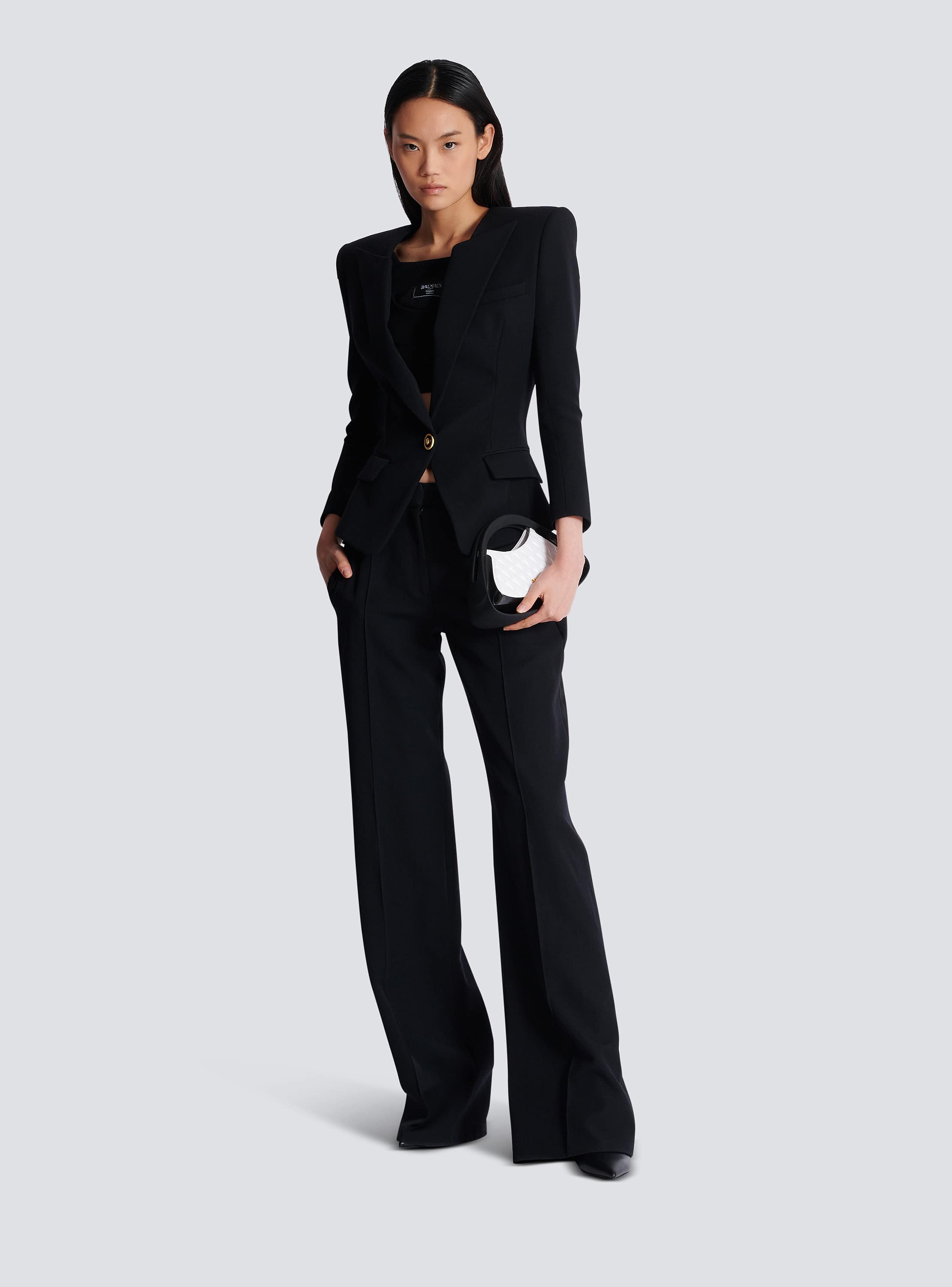 【BALMAIN】grain de poudre wool ジャンプスーツ Grain de poudre blazer black - Men | BALMAIN