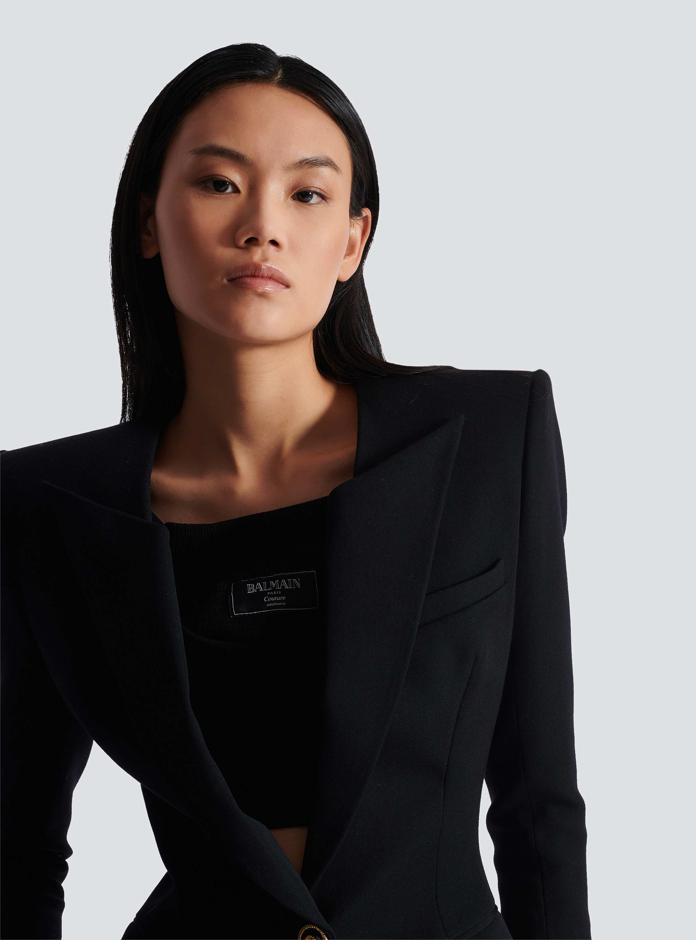 Grain de poudre 1-button jacket - Women | BALMAIN
