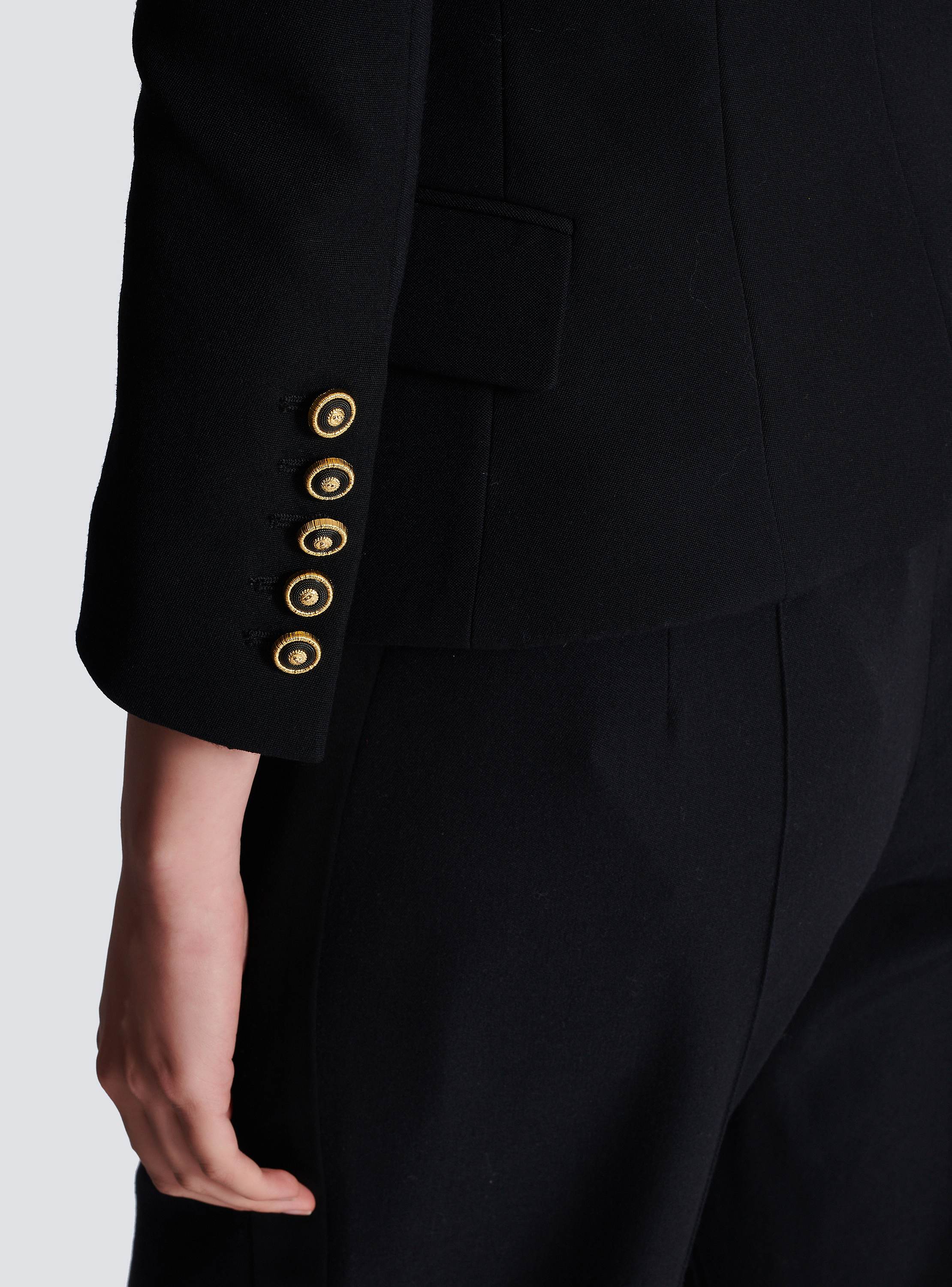 【BALMAIN】grain de poudre wool ジャンプスーツ Grain de poudre 1-button jacket - Women | BALMAIN