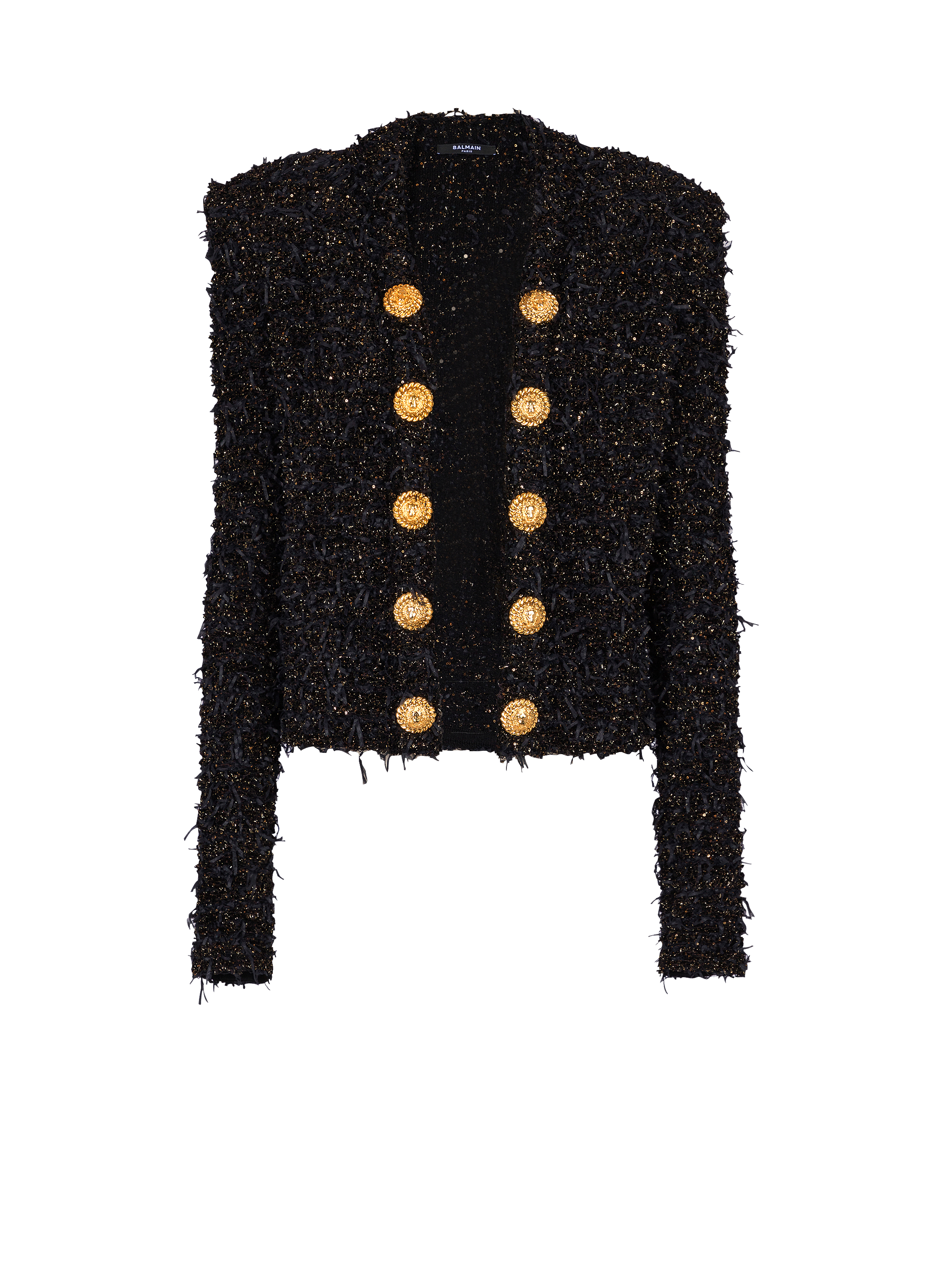Edge-to-edge tweed jacket