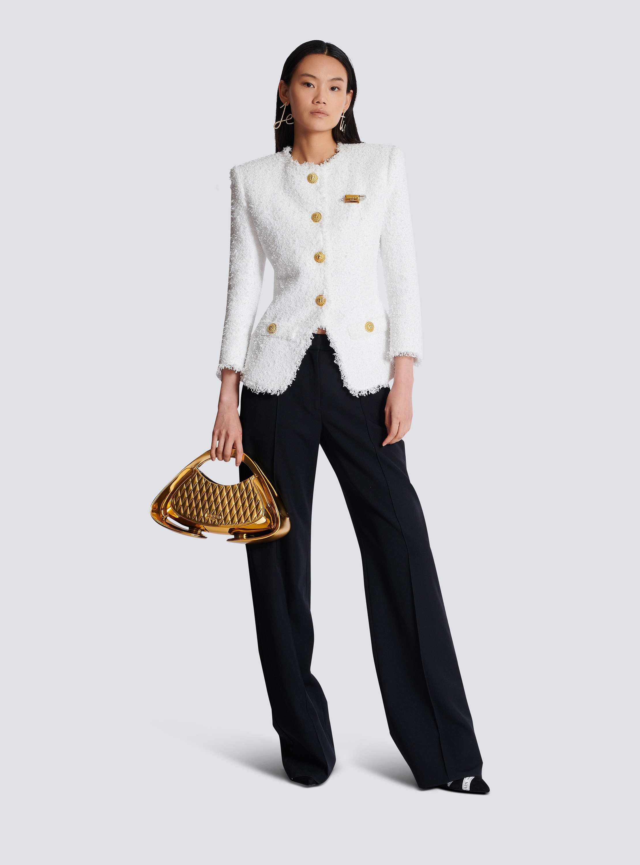 Fitted tweed jacket - Women | BALMAIN