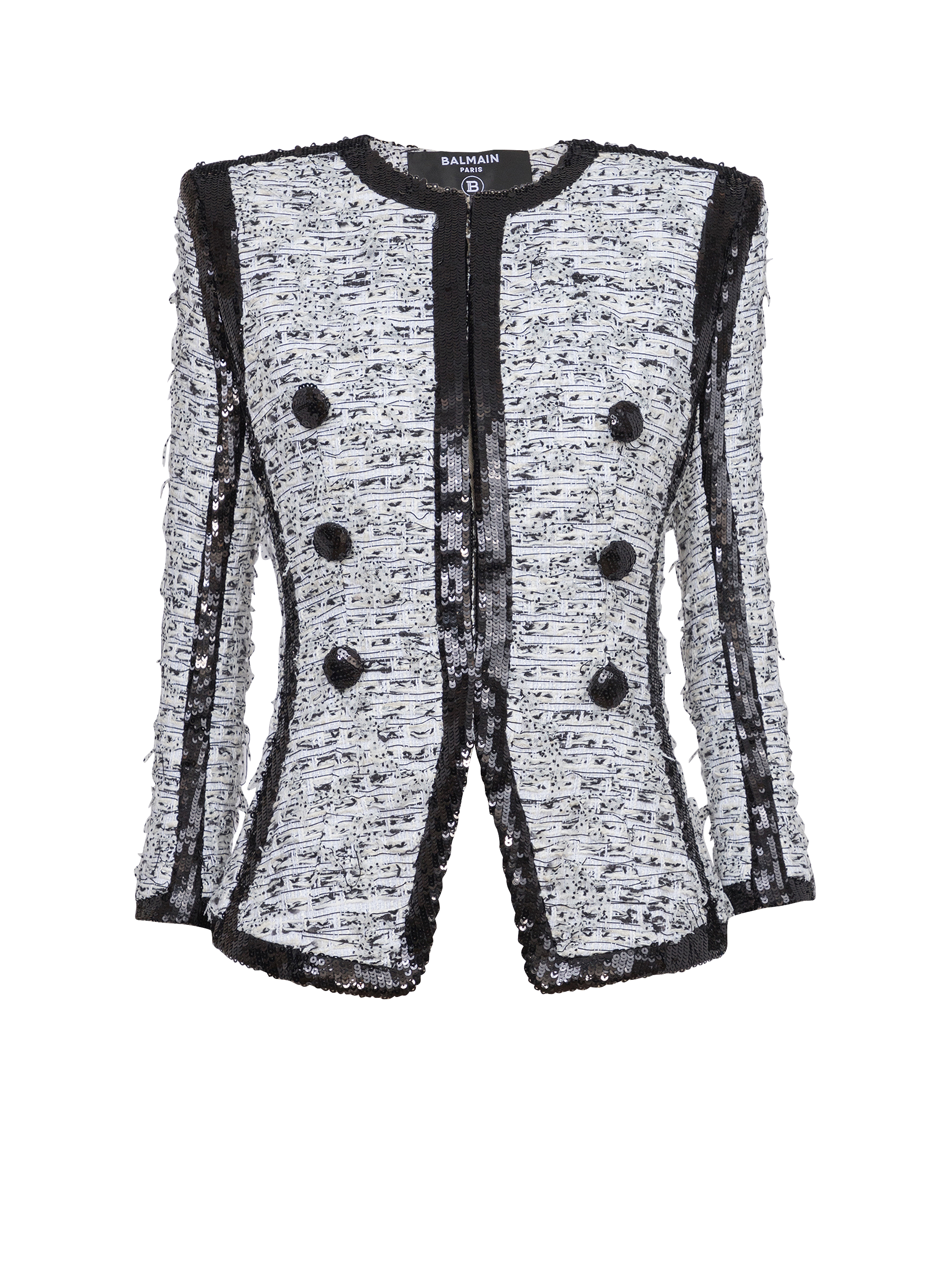 Side to side colarless jacket