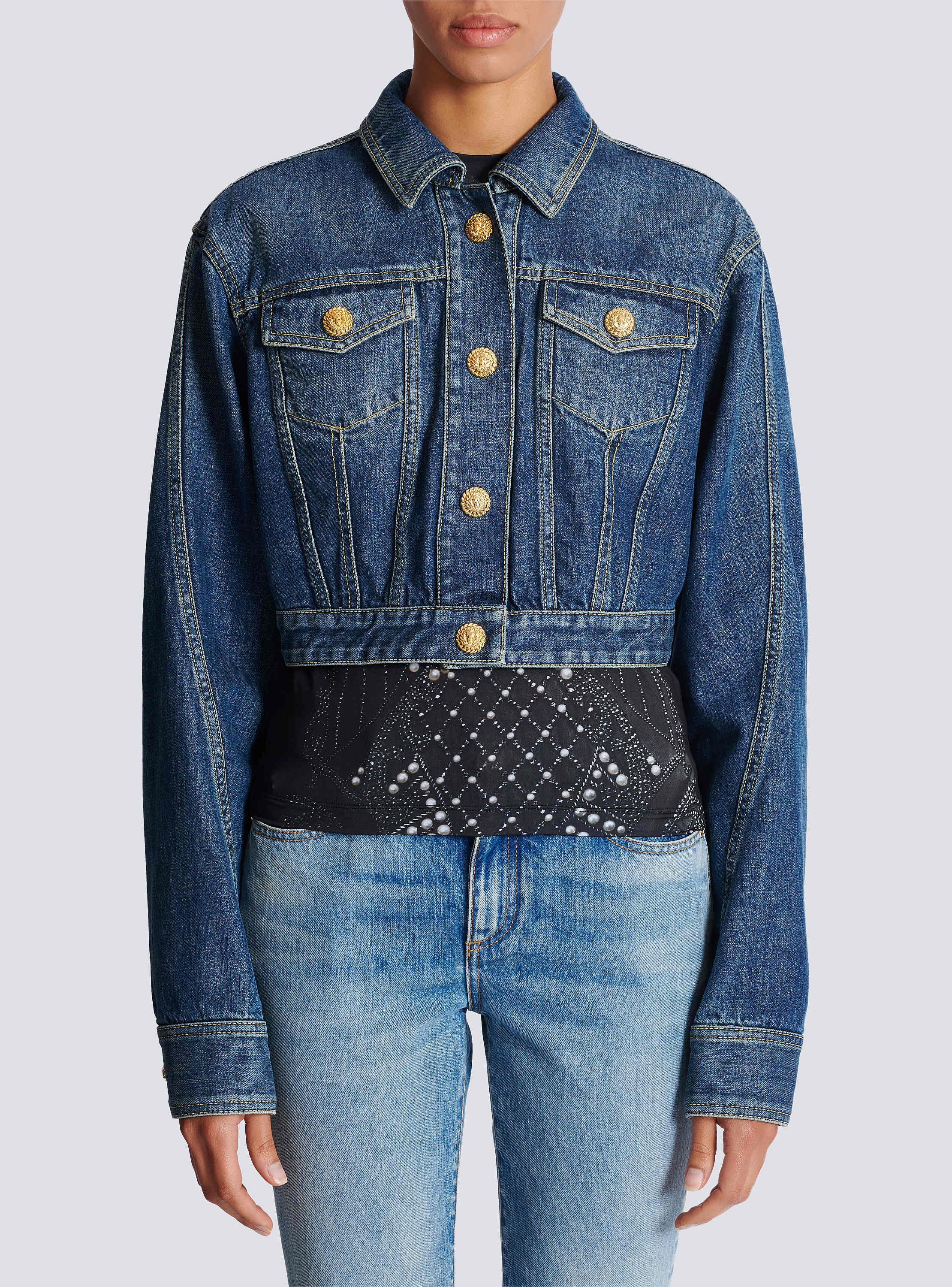 高評価レビュー - ショートジャケット デニム Women BALMAIN | ジャケット・アウター