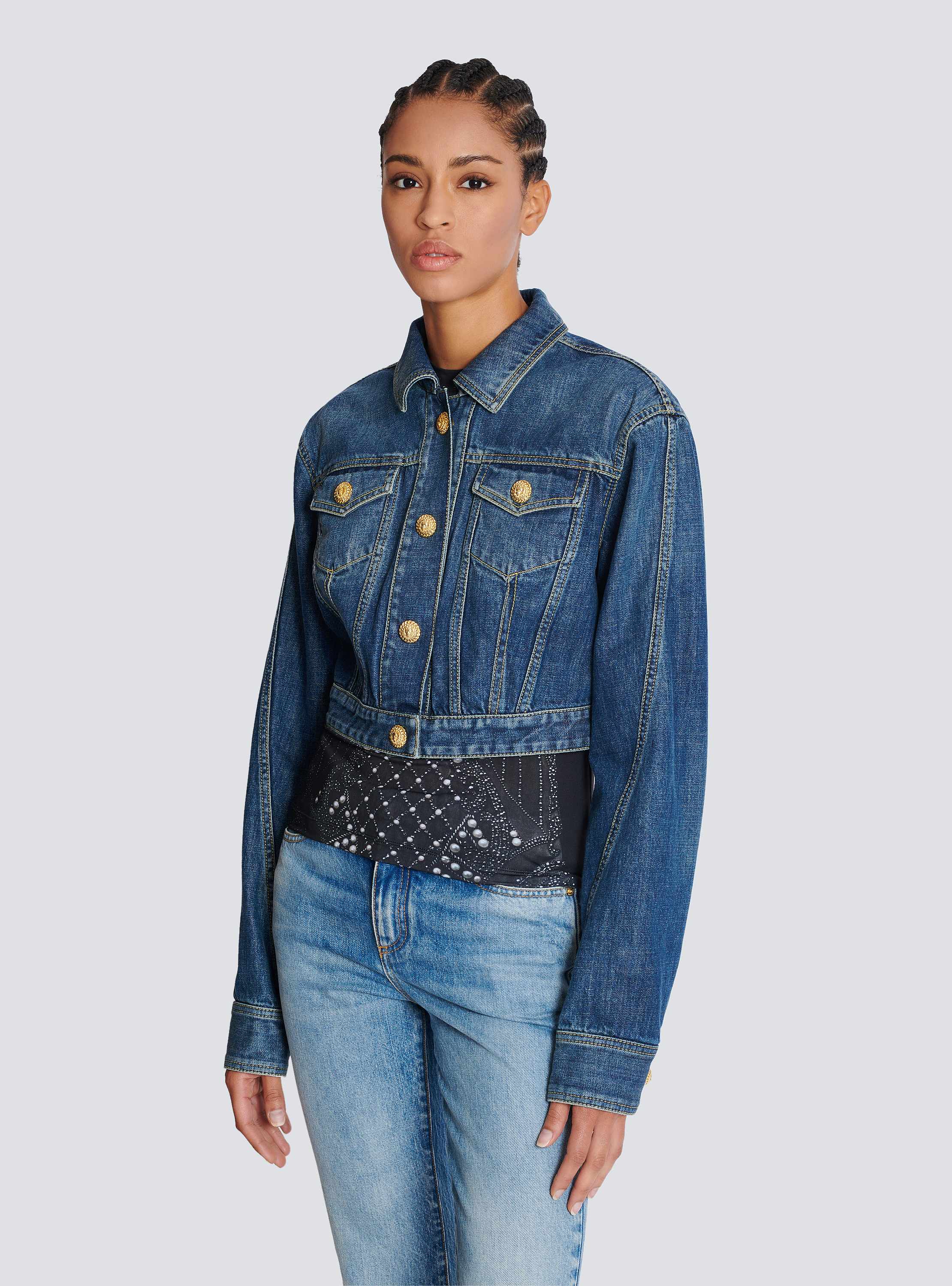 福袋 公式 デニム ショートジャケット BALMAIN | Women - ジャケット・アウター