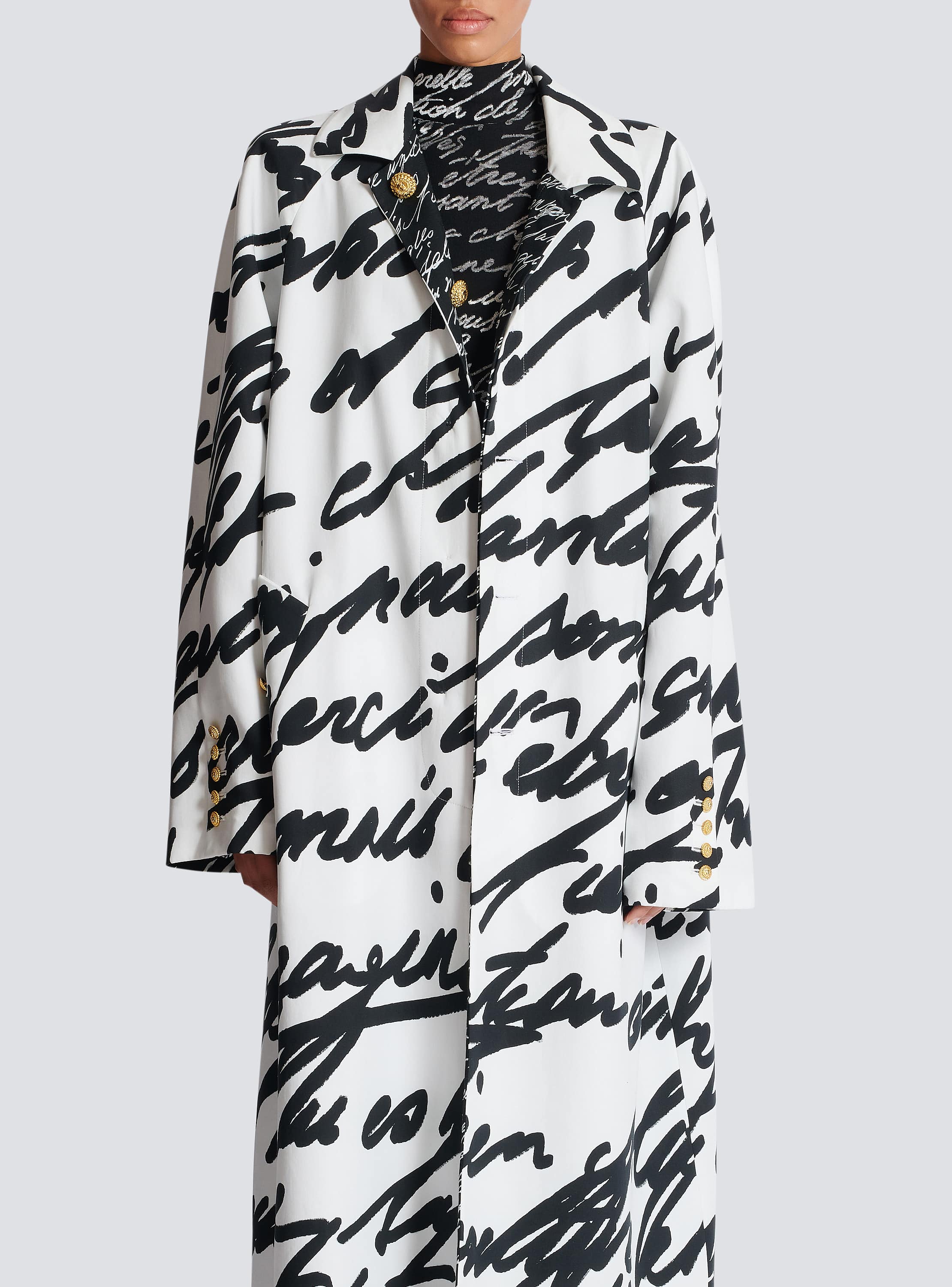 ジャケット BALMAIN 1 BTN LOVE LETTER PRINT TAILORED JACKET 1-button jacket with embroidered 
