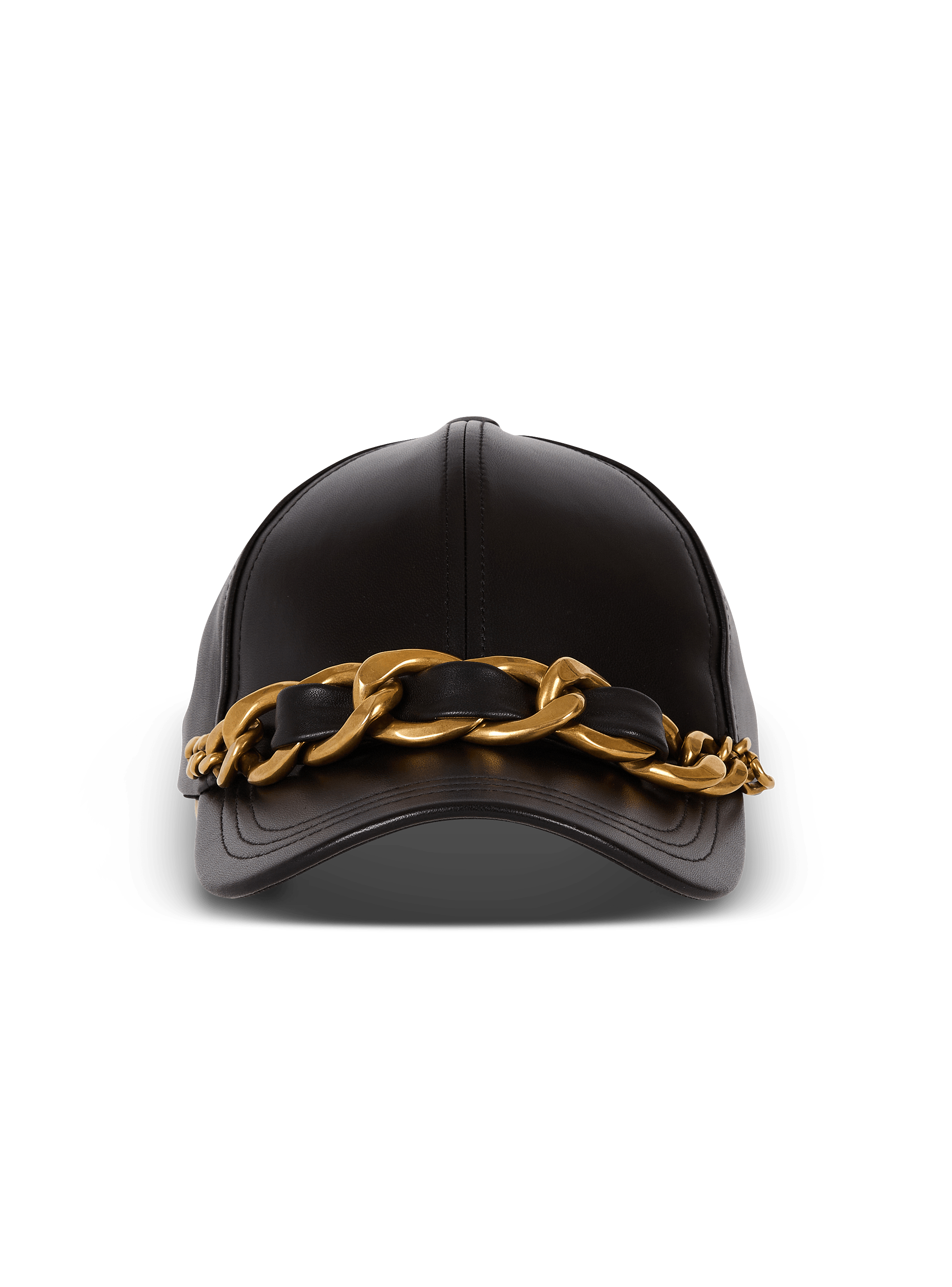 Lambskin cap with chain