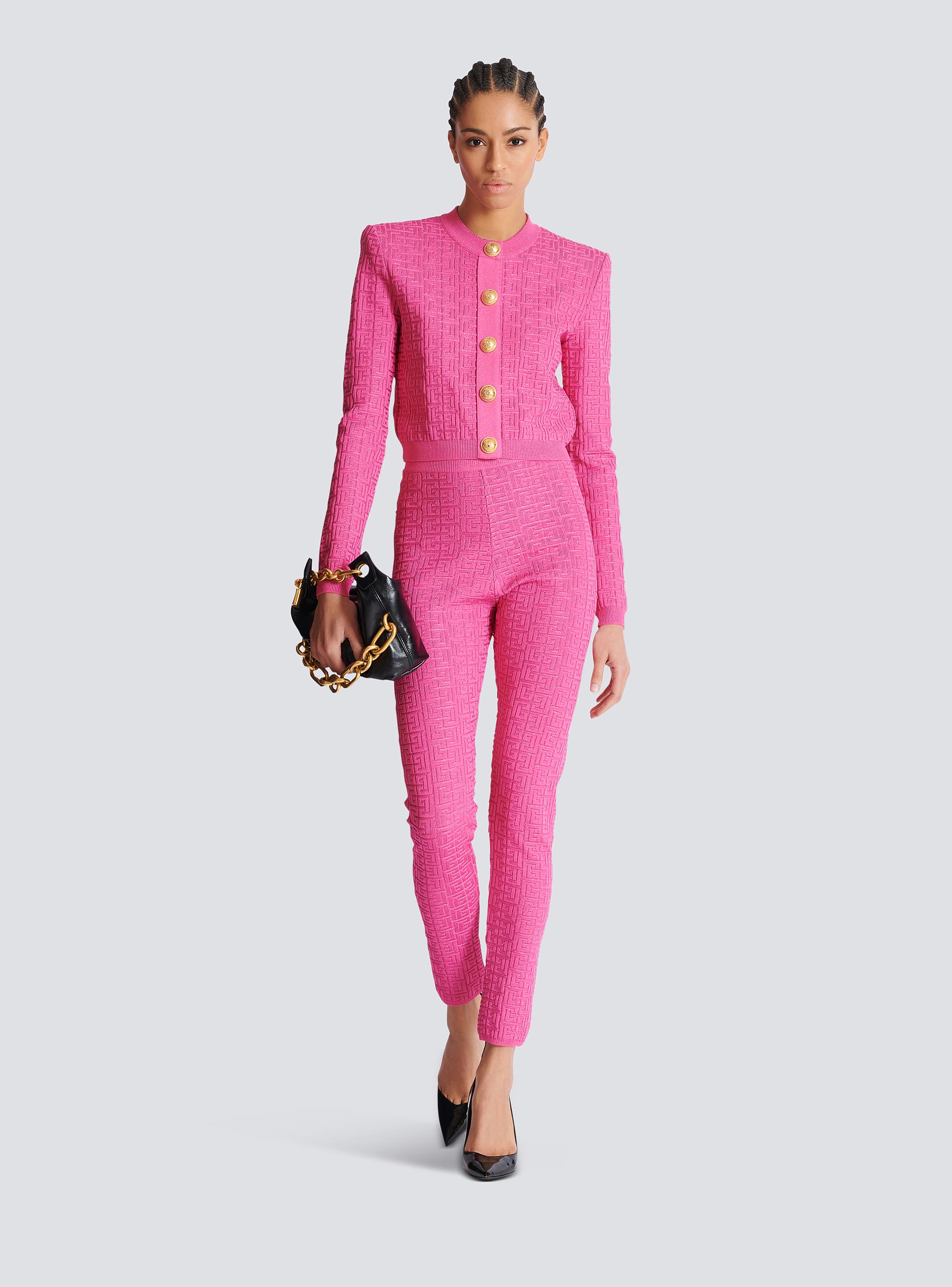 ダウンジャケット・コート MLB Women's Basic Coopers Button Crop Cardigan NY MgPink 3FK jjayotai-Cardigan-Sweaters-for