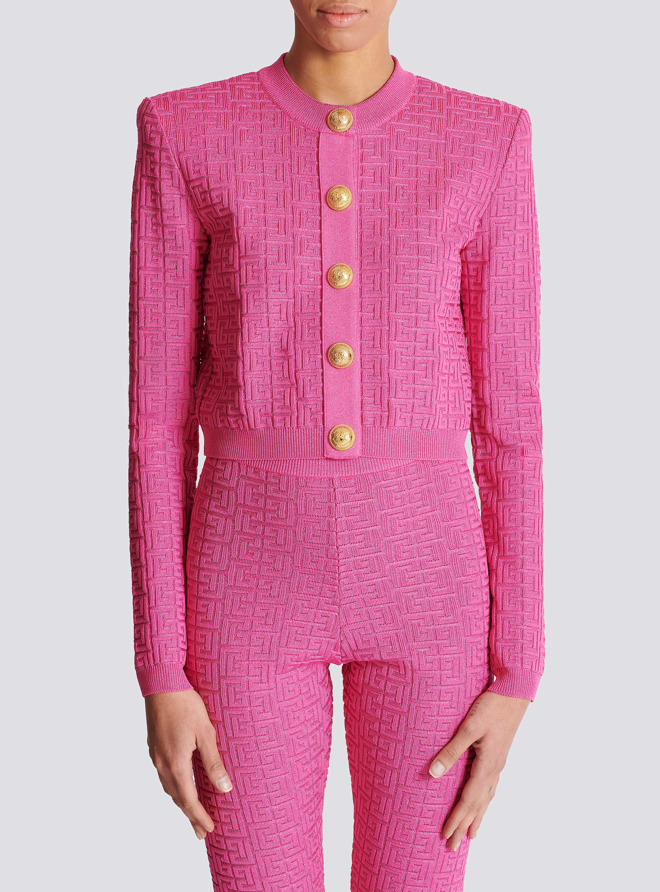 032c Pink Logo Cardigan 032c