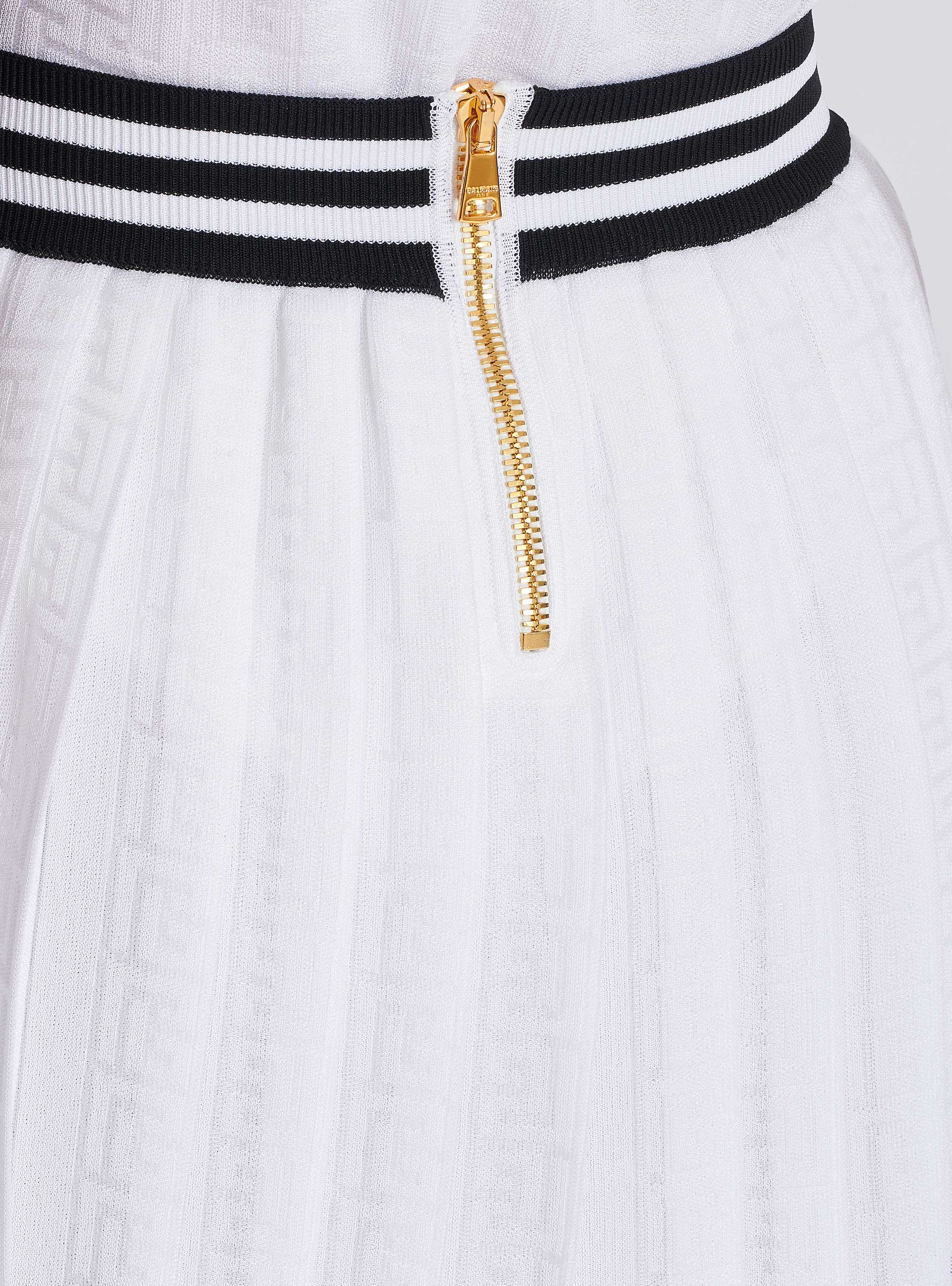 Pleated monogrammed knit skirt - Women | BALMAIN
