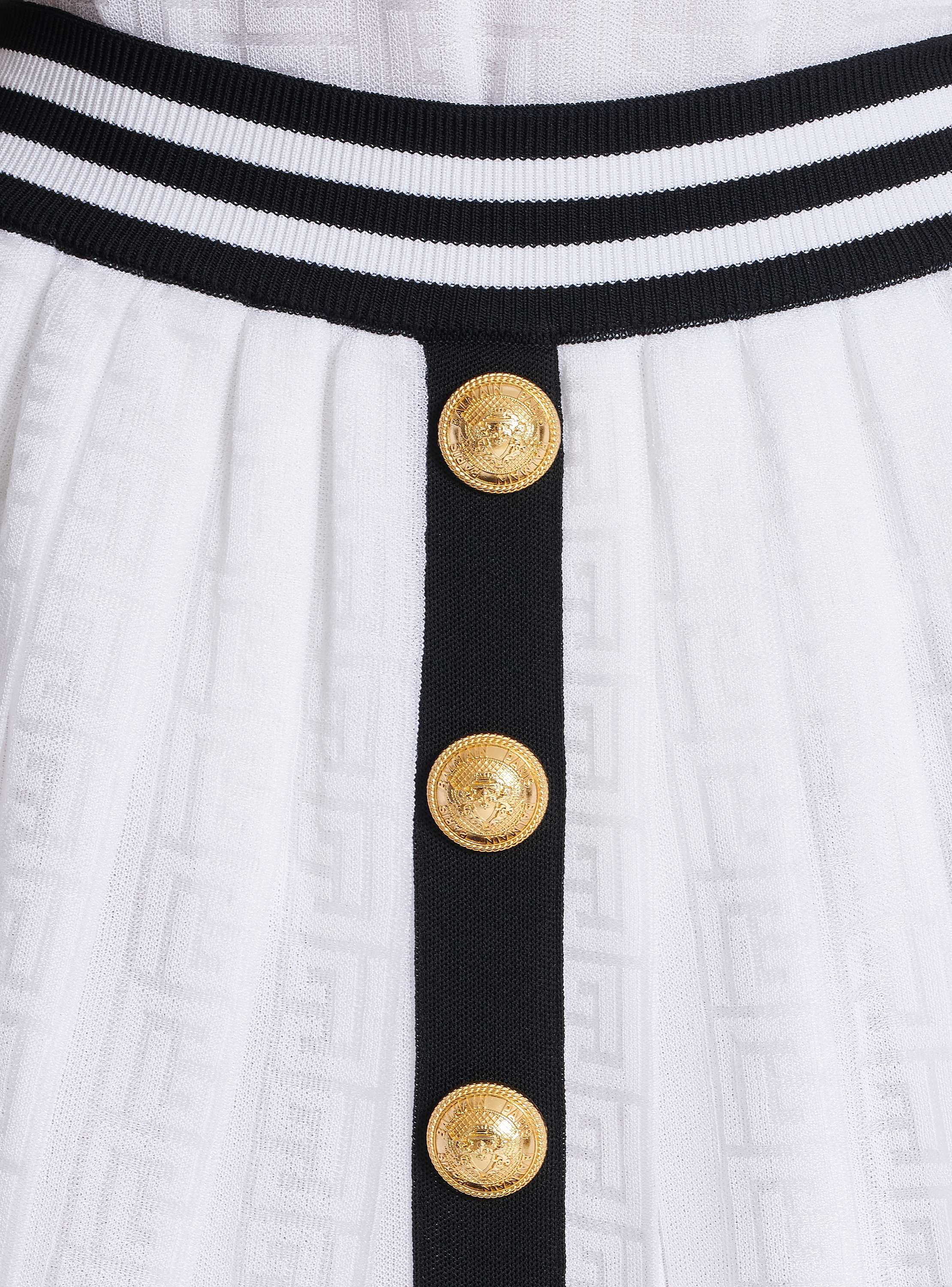 Pleated monogrammed knit skirt - Women | BALMAIN