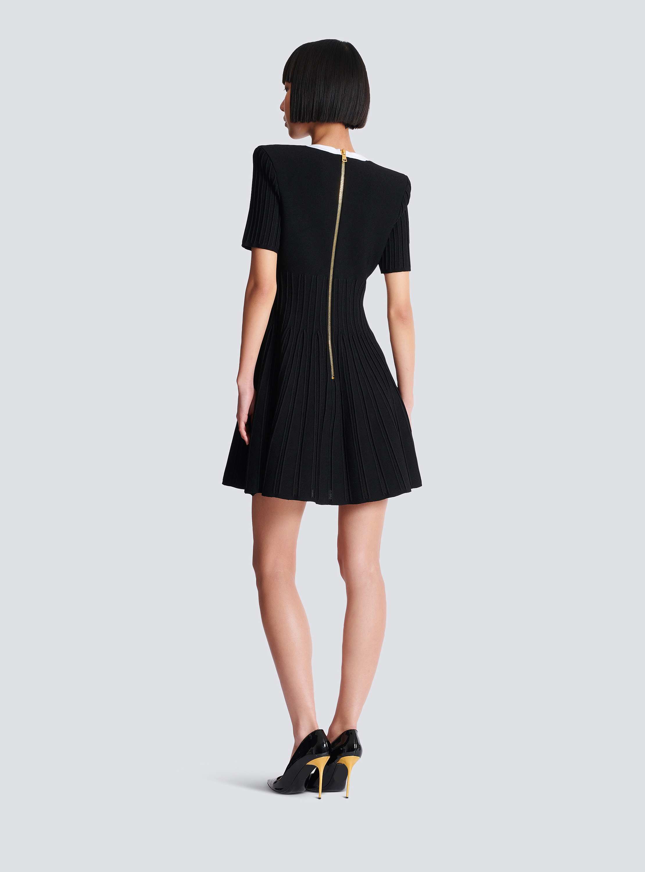 【関税込み】balmain Two-tone knit dress 2-tone knit dress with faux waistcoat design beige - Women