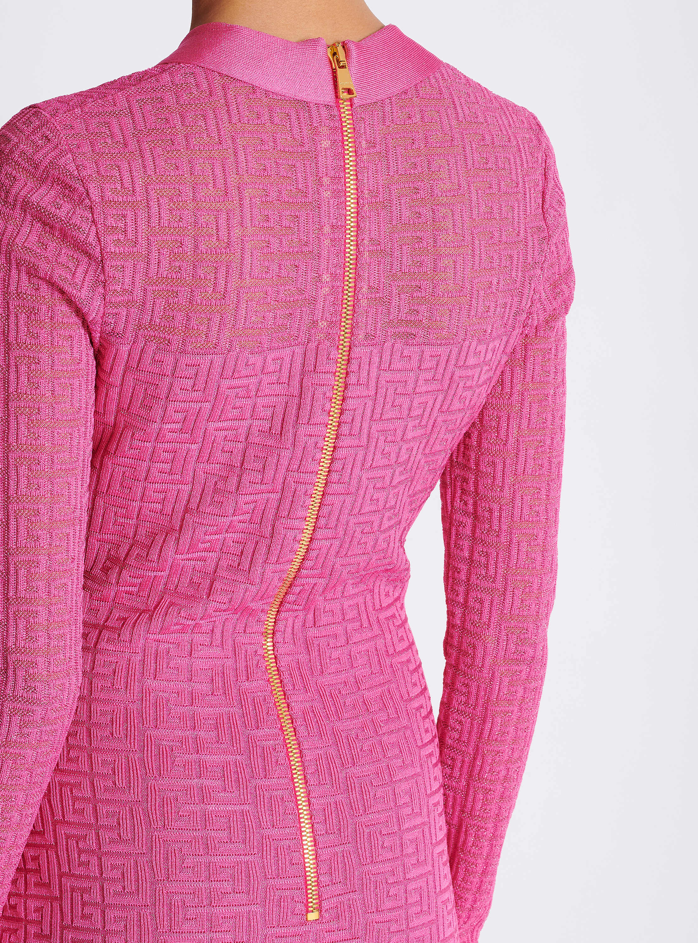 Monogrammed knit dress