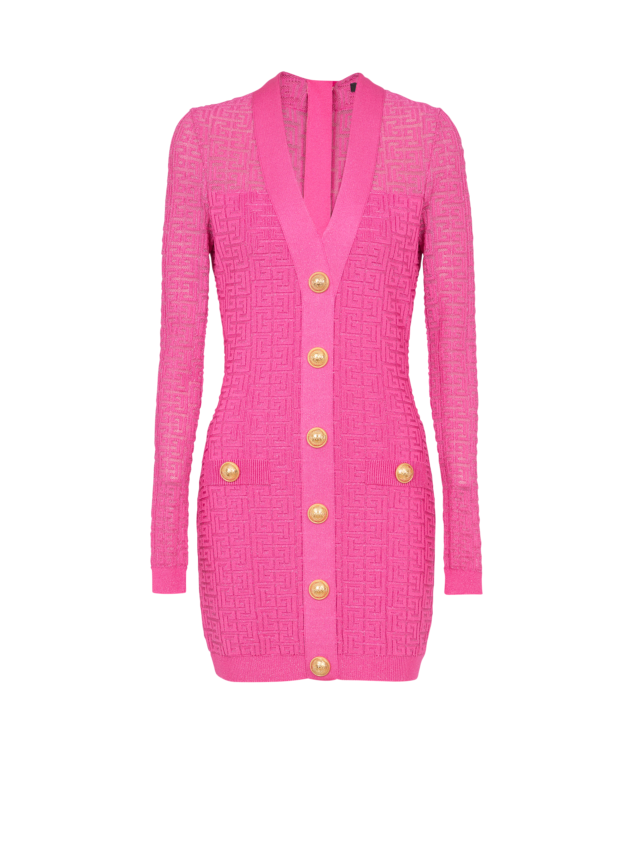 Monogrammed knit dress