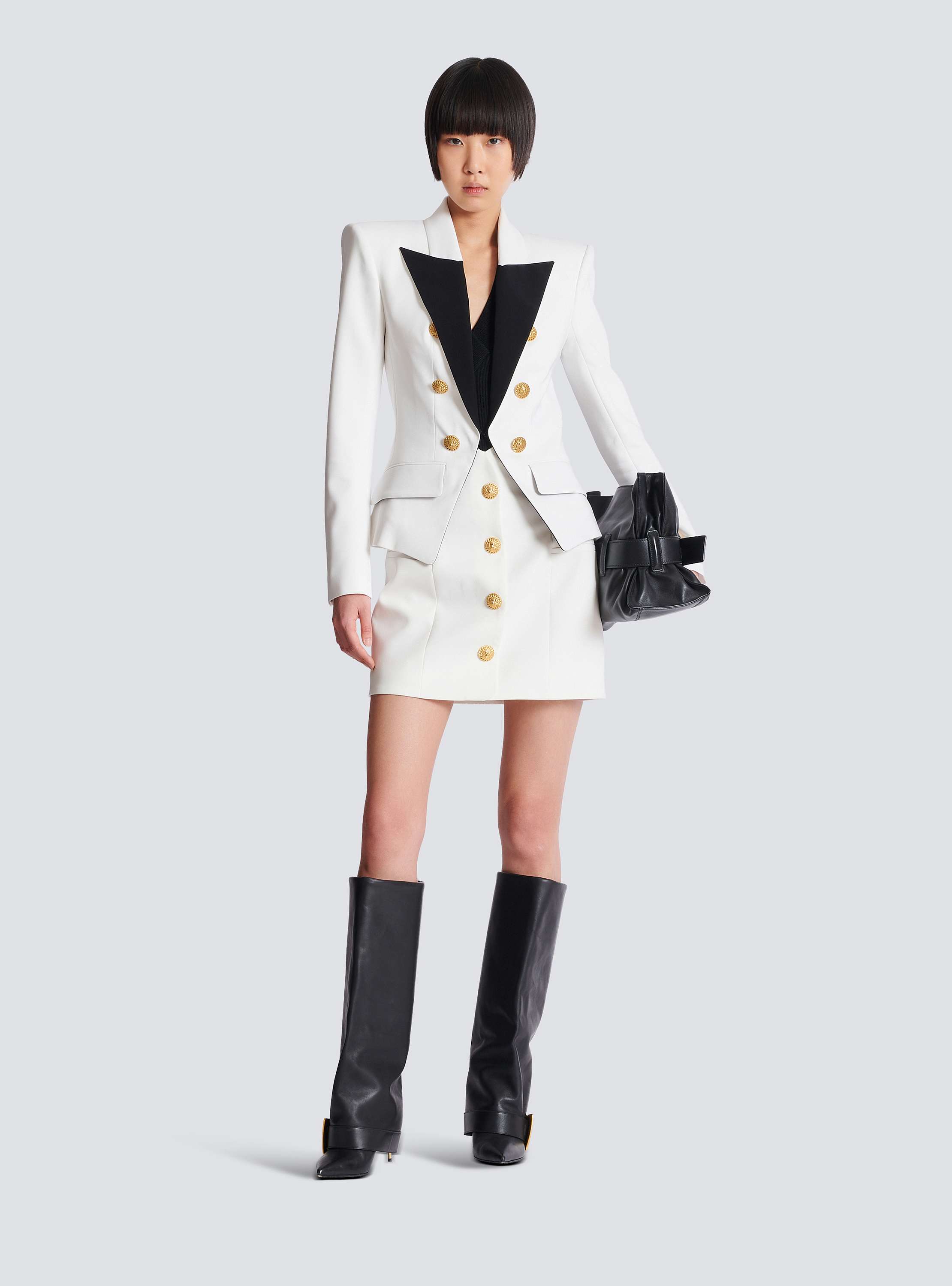 6-button two-tone jacket - Women | BALMAIN
