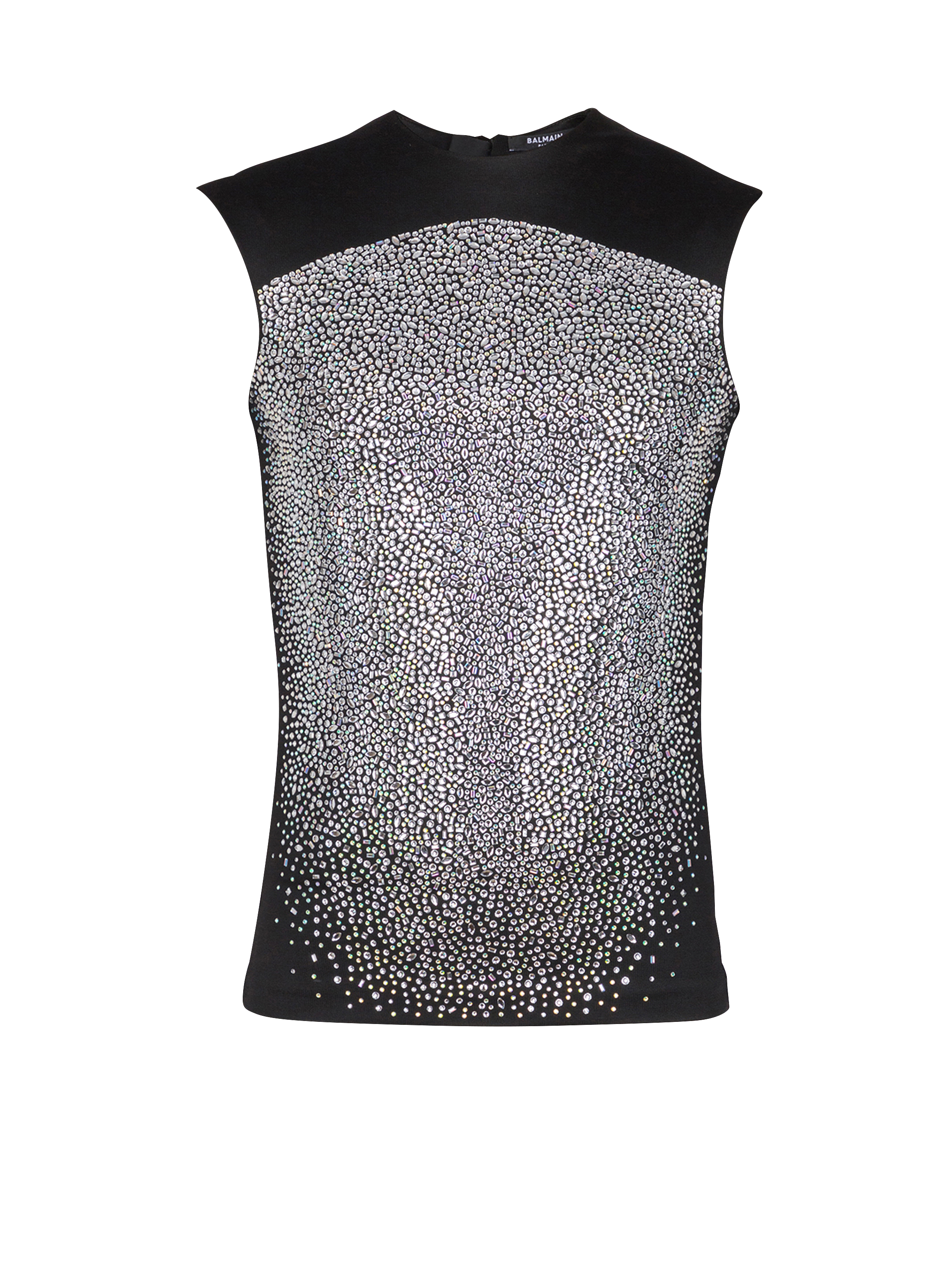 Rhinestone Galaxy tank top in sculpting jersey 