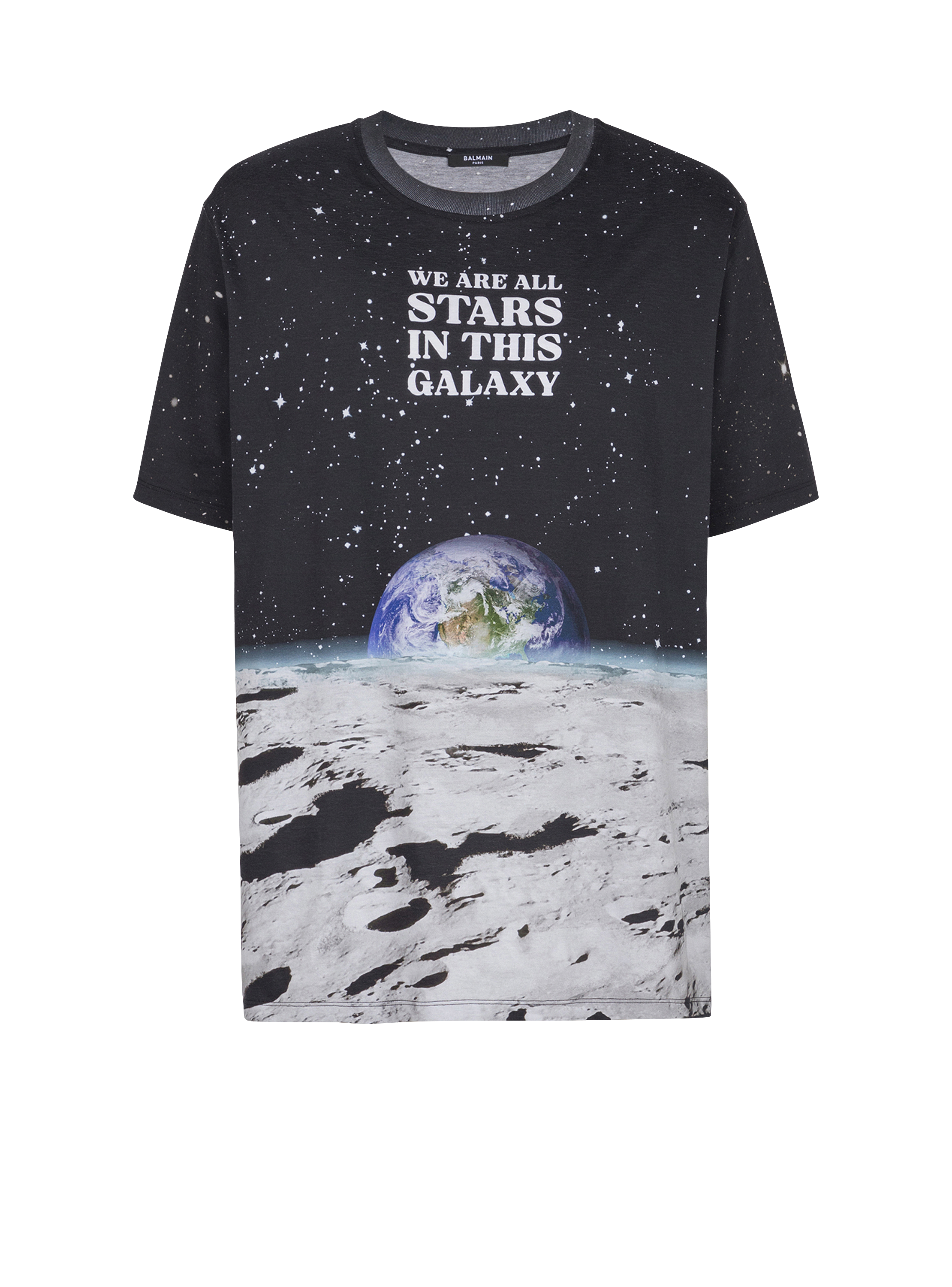 地球与星空印花T恤
