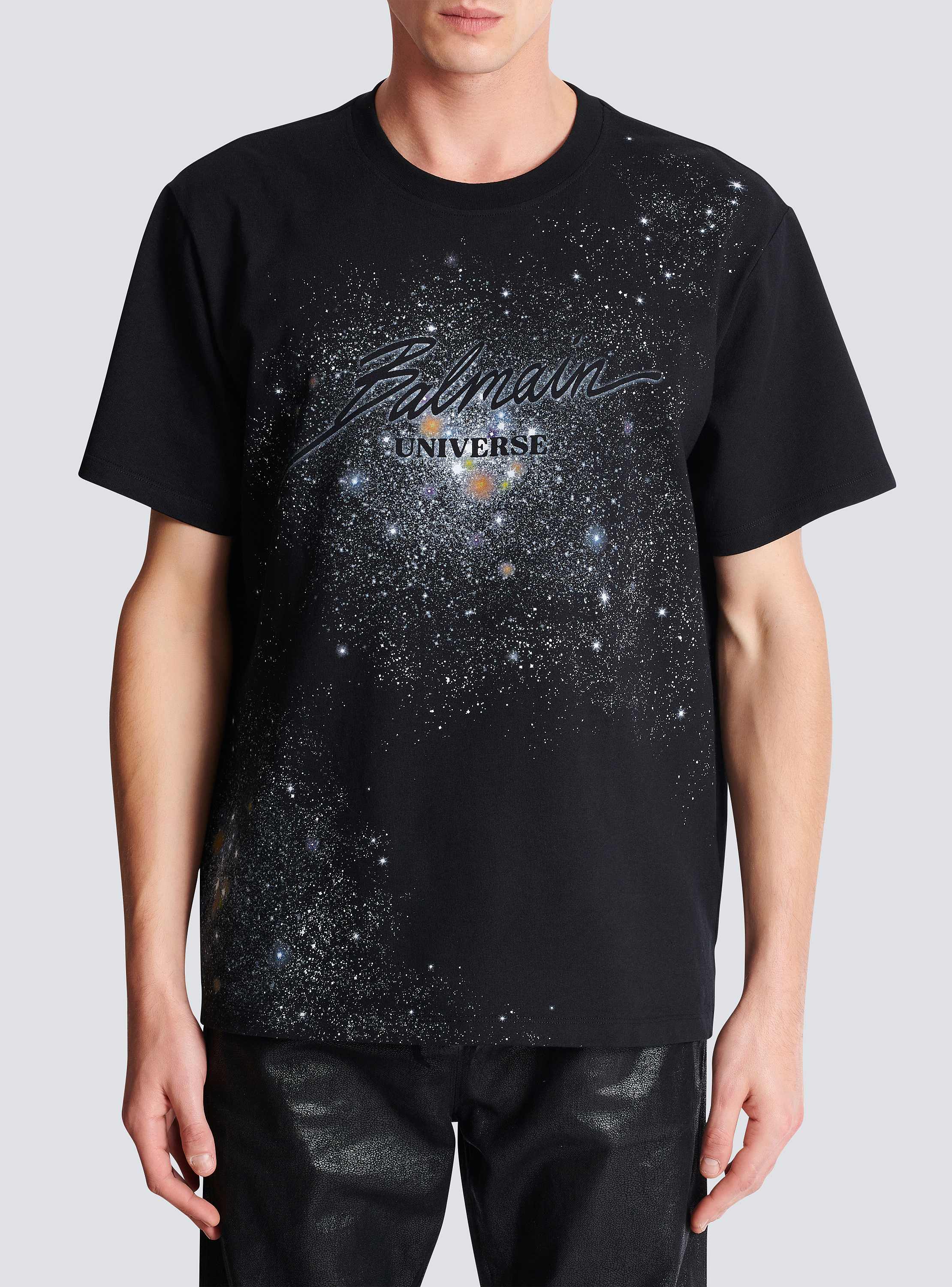 BALMAIN スター プリント オーバーサイズ Tシャツ Earth & Stars print T-shirt - Men | BALMAIN