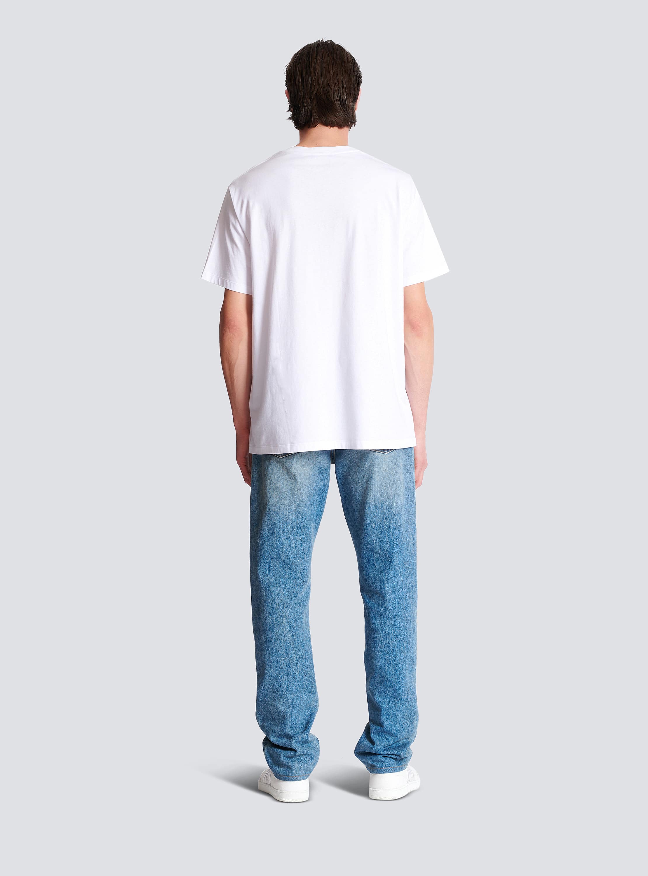 Tシャツ・カットソー BALMAIN TSHIRT (BF1EE020BB02) T-shirt with Balmain Paris print - Women | BALMAIN