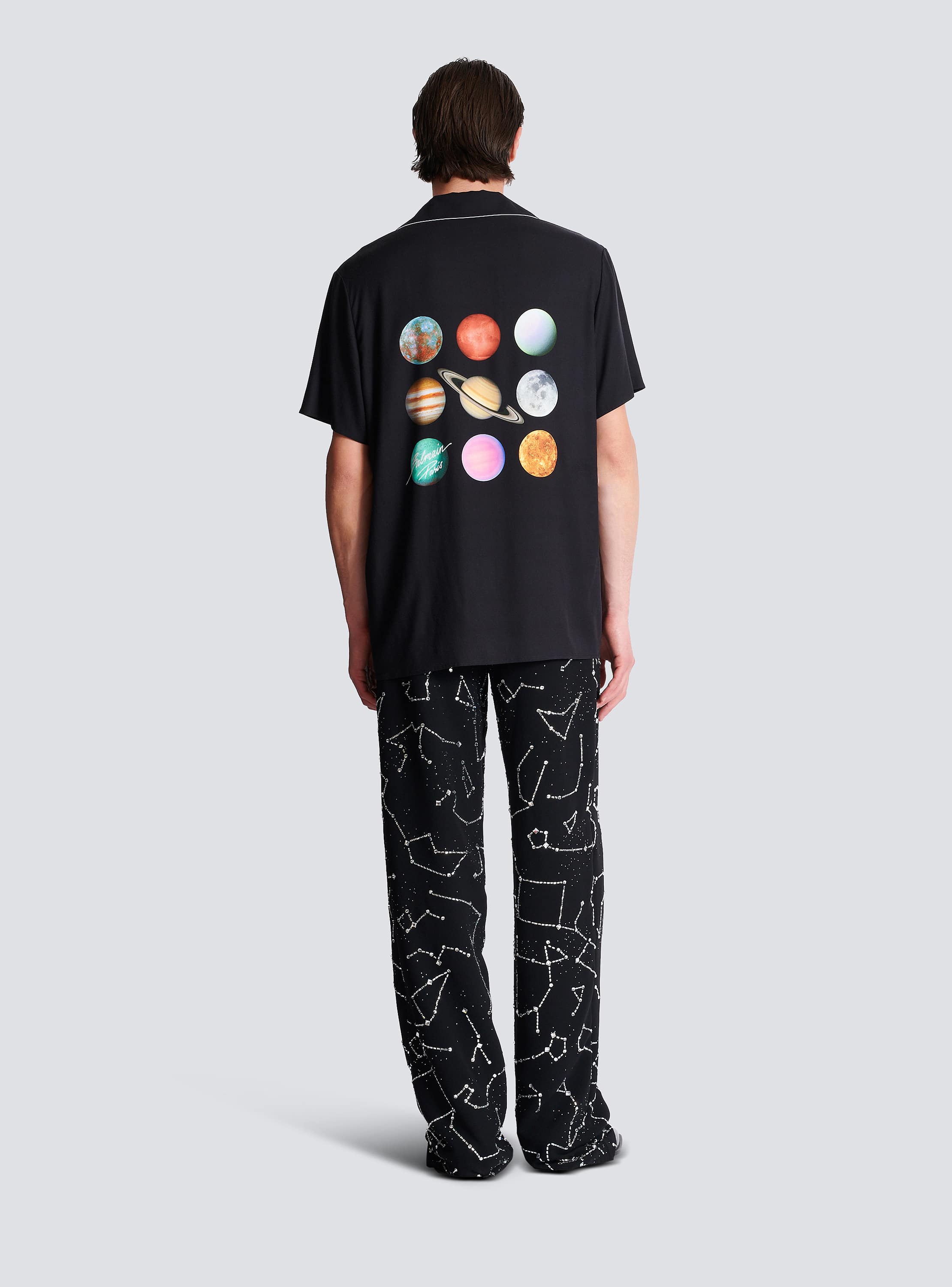 Pyjama shirt with 9 planets print