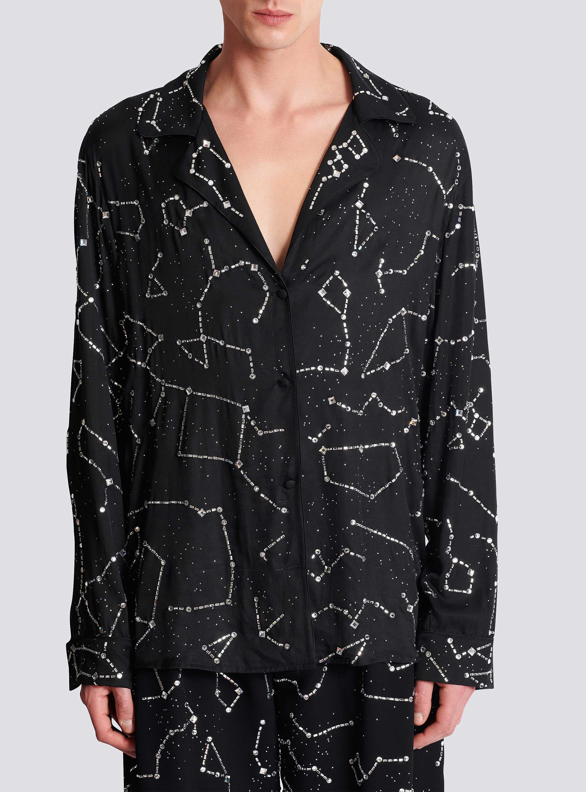 コンステレーション ラインストーン パジャマシャツ