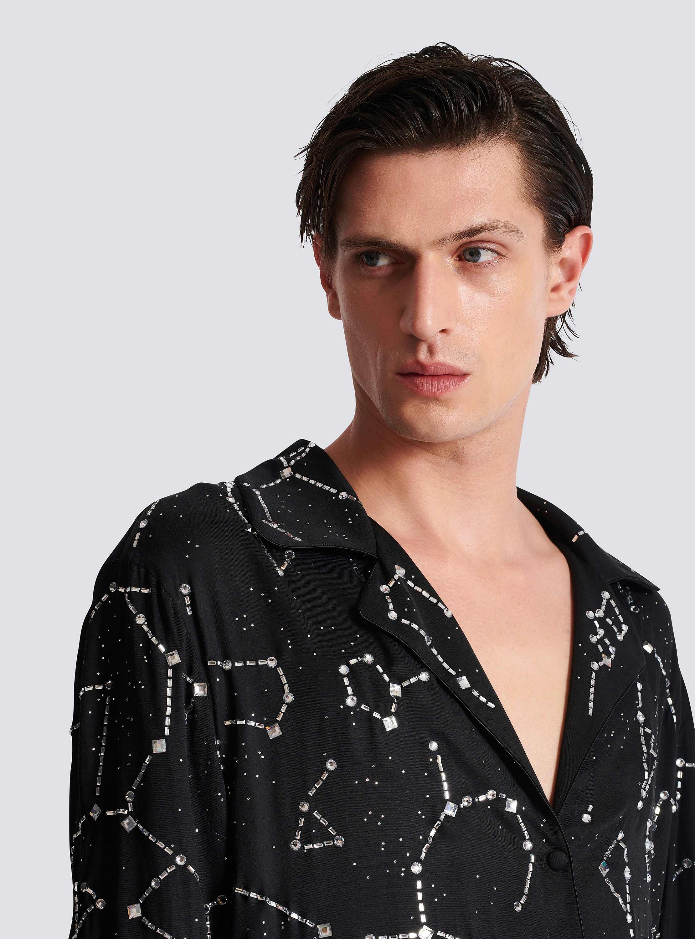 コンステレーション ラインストーン パジャマシャツ