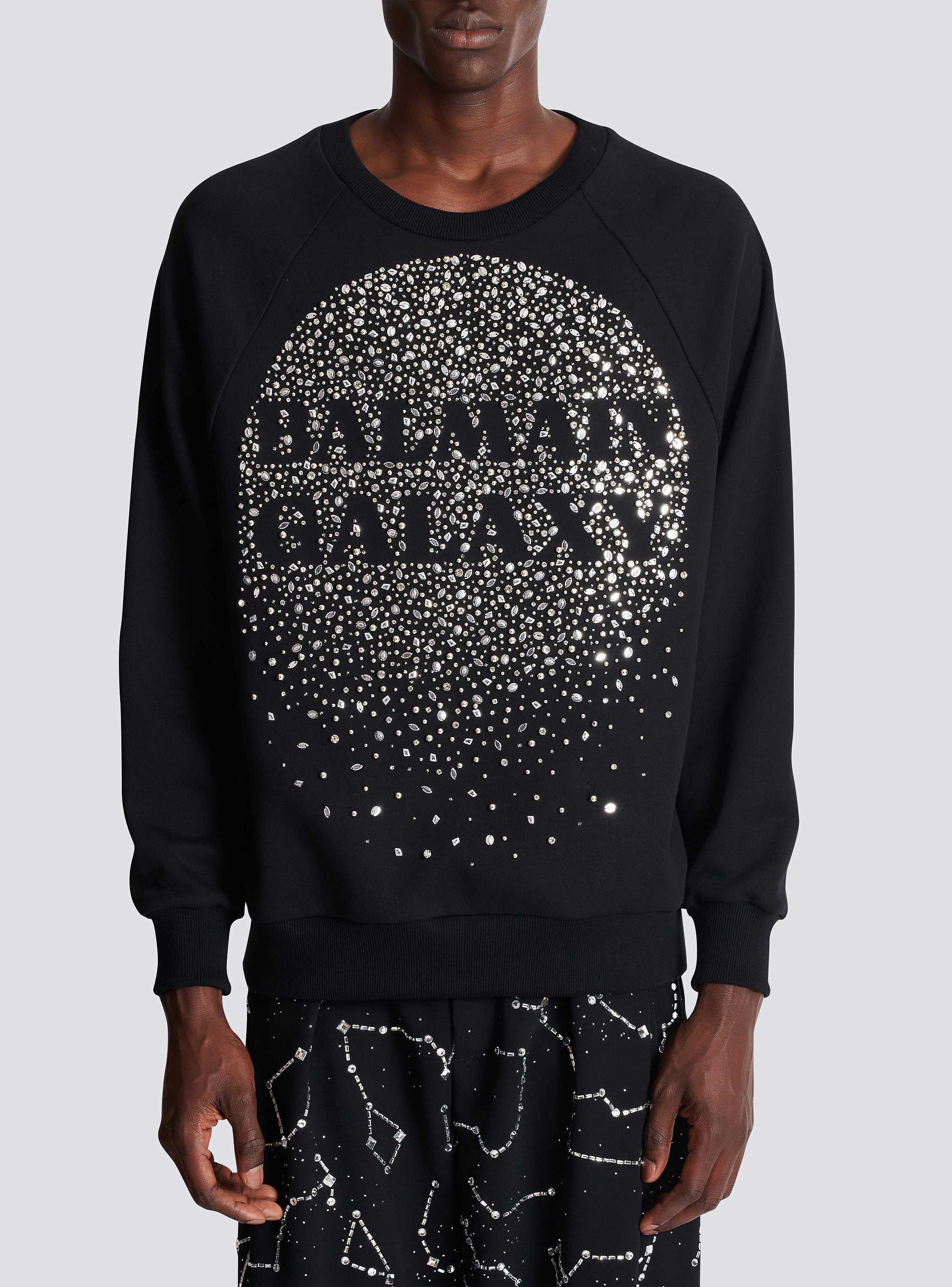 注目の - silver sweatshirt embroidered Galaxy Balmain Men BALMAIN | 靴