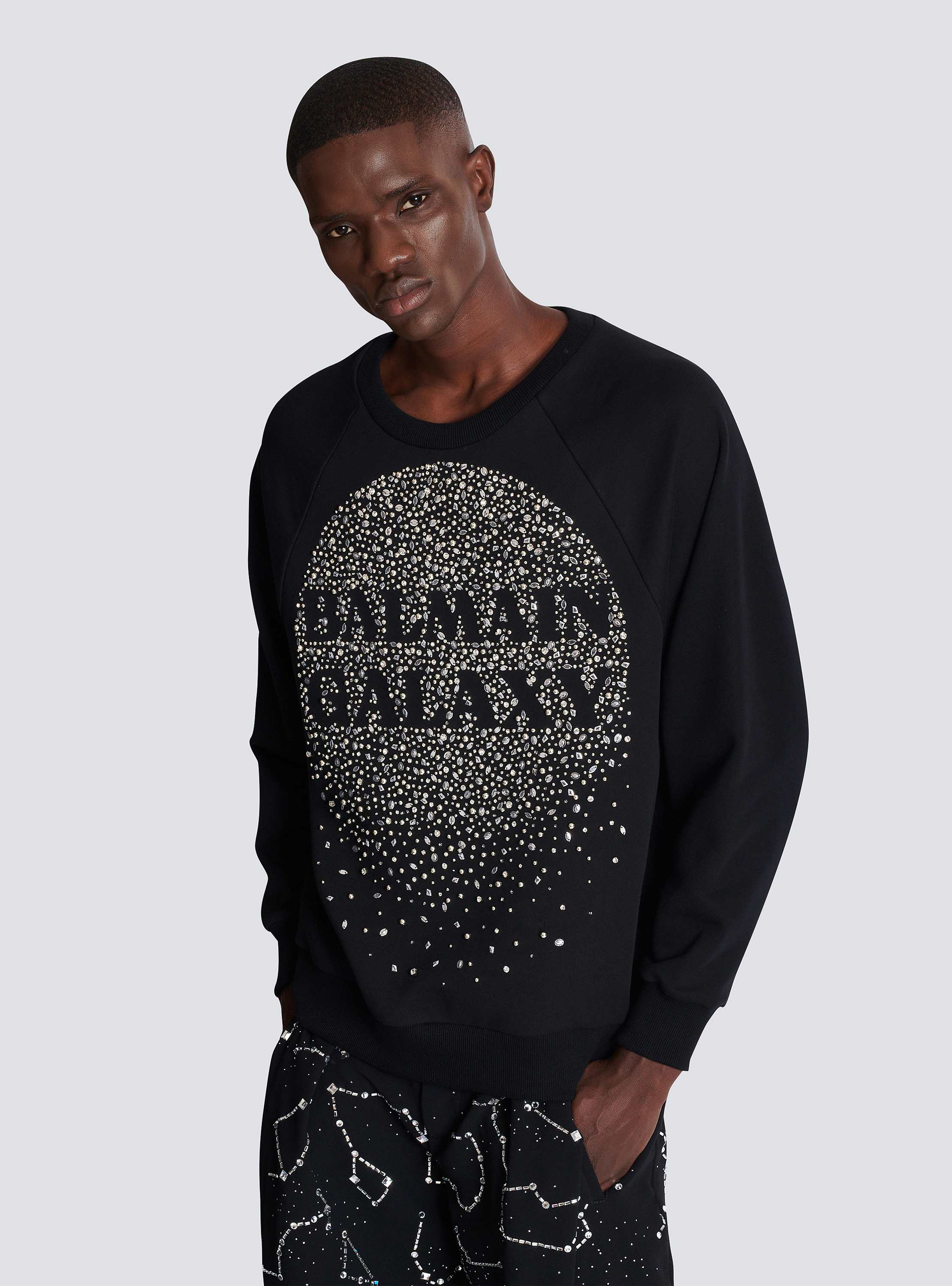 【関税込み】balmain Chest embroidery sweater Ribbed sweatshirt with 