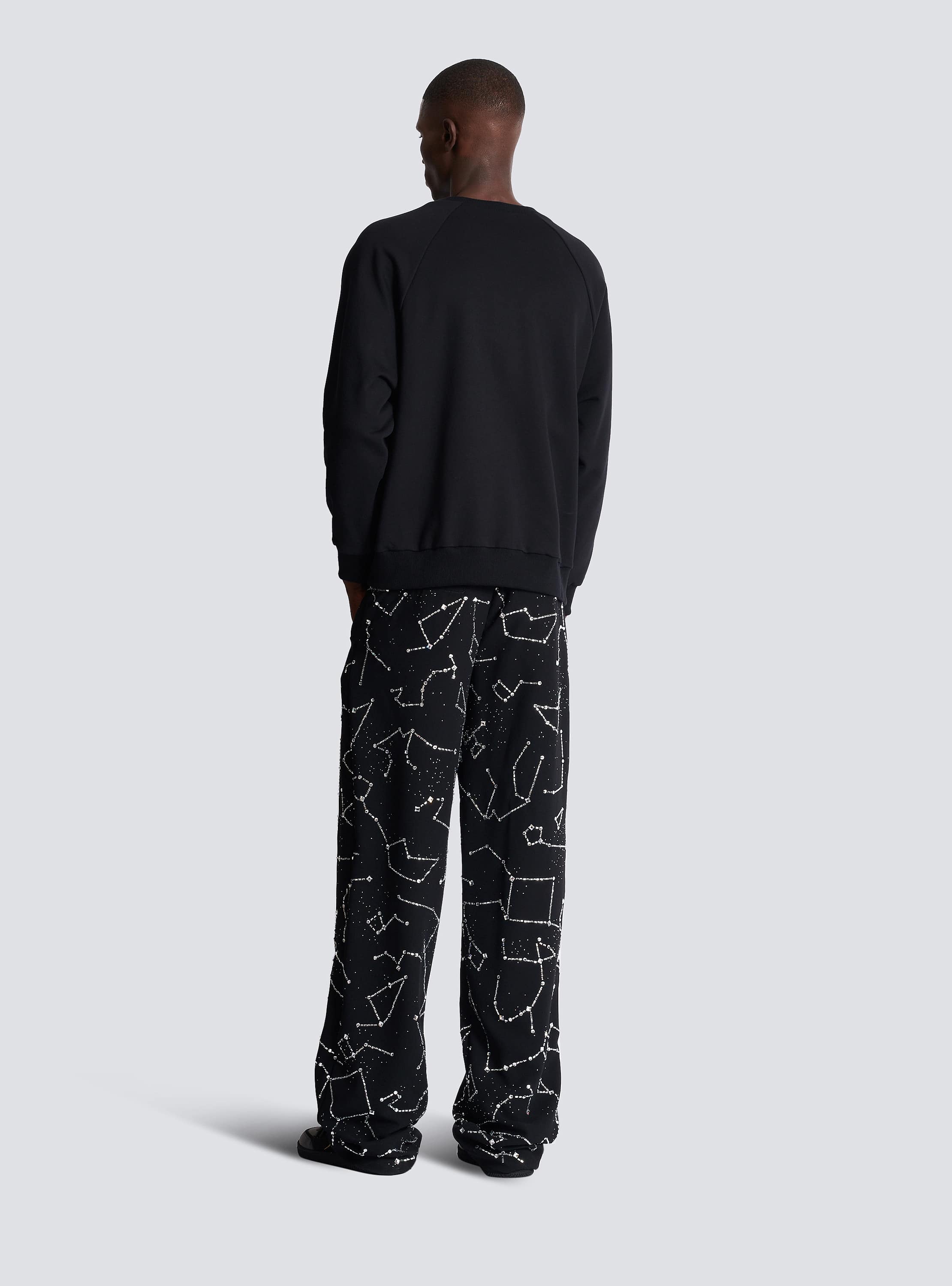 BALMAIN☆ギャラクシー 刺繍 スウェットシャツ Balmain Galaxy embroidered sweatshirt - Men | BALMAIN