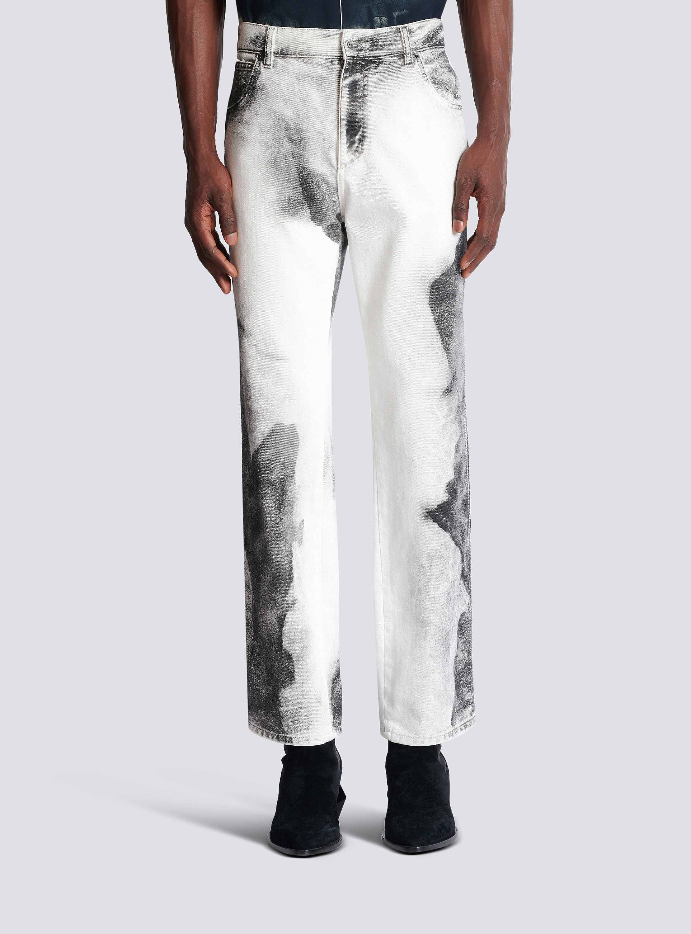 ムーンプリント デニム レギュラージーンズ