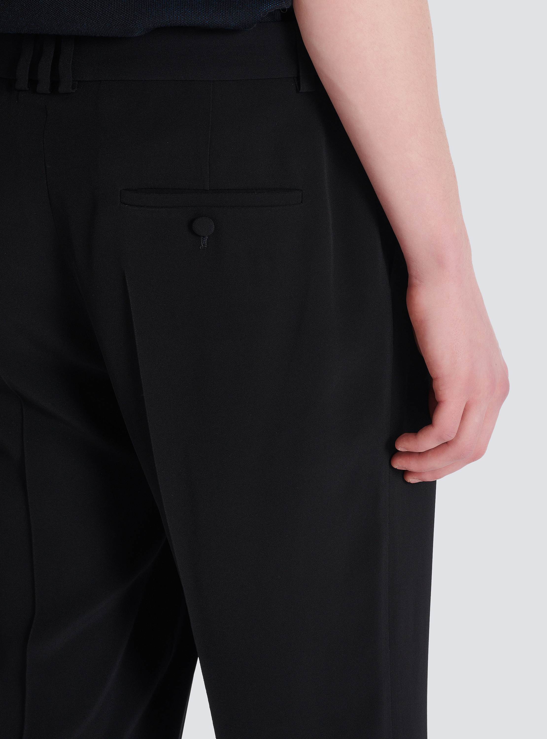 Crepe straight-leg trousers