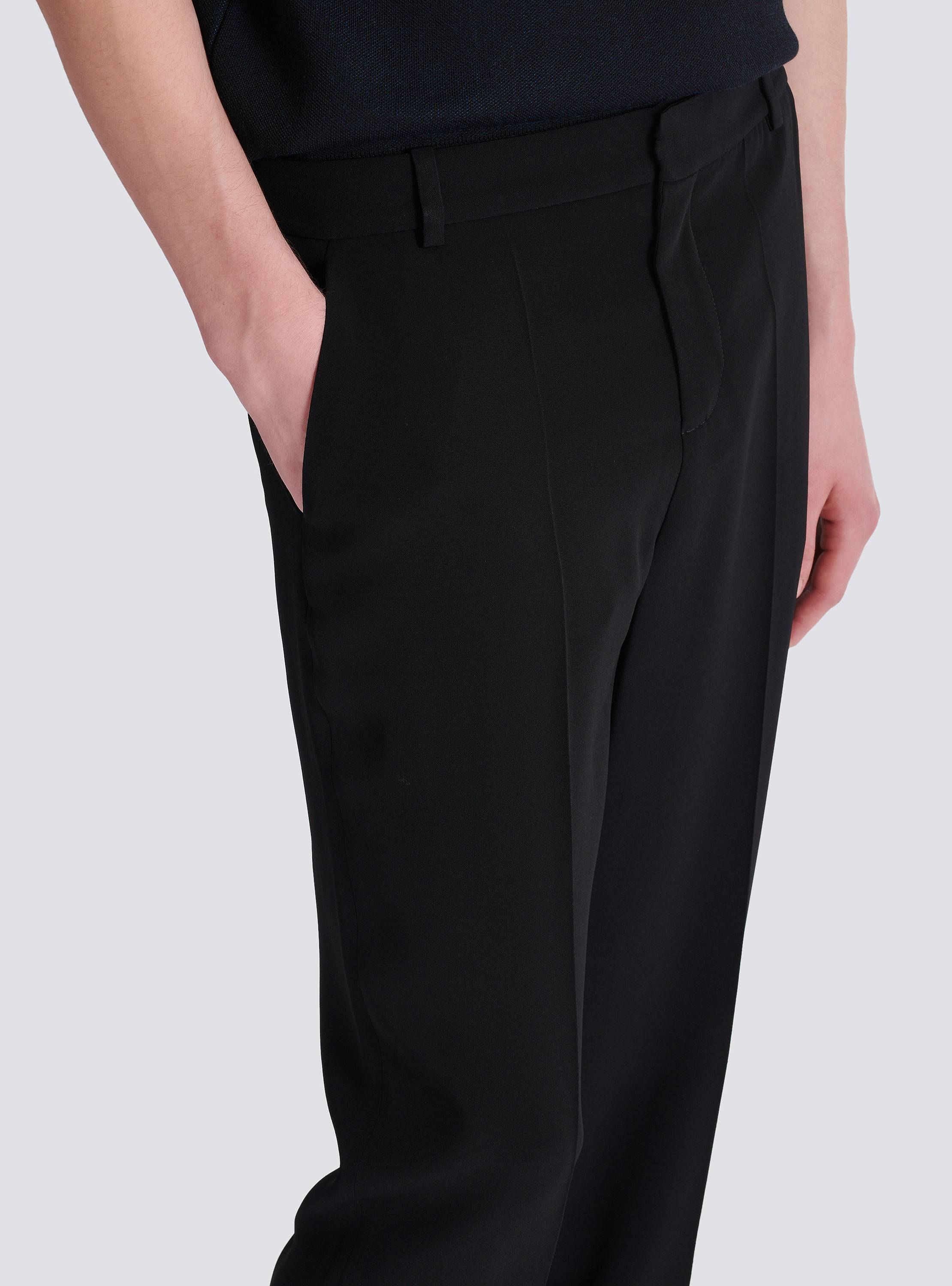 Crepe straight-leg trousers