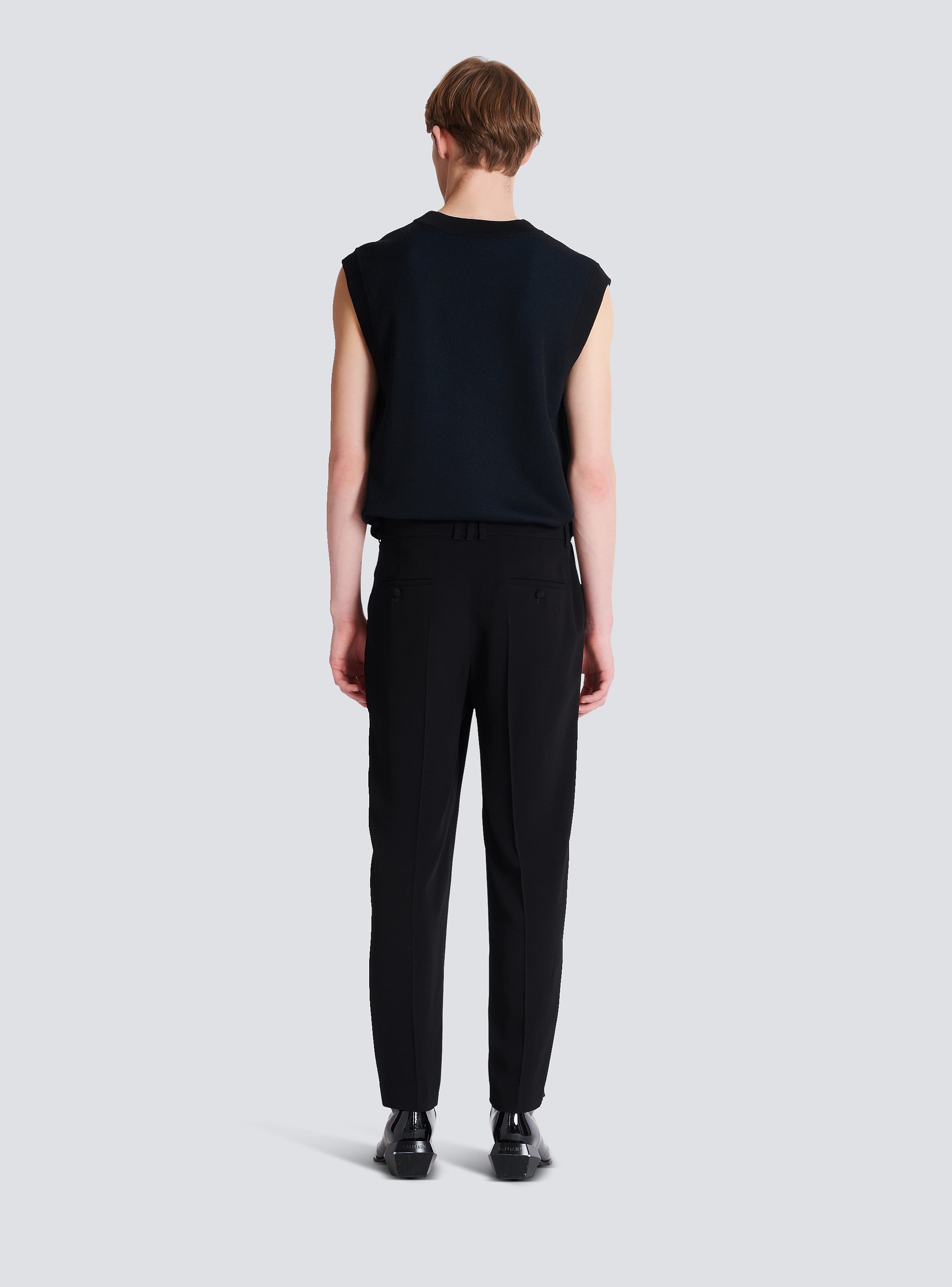 Crepe straight-leg trousers black black - Men | BALMAIN