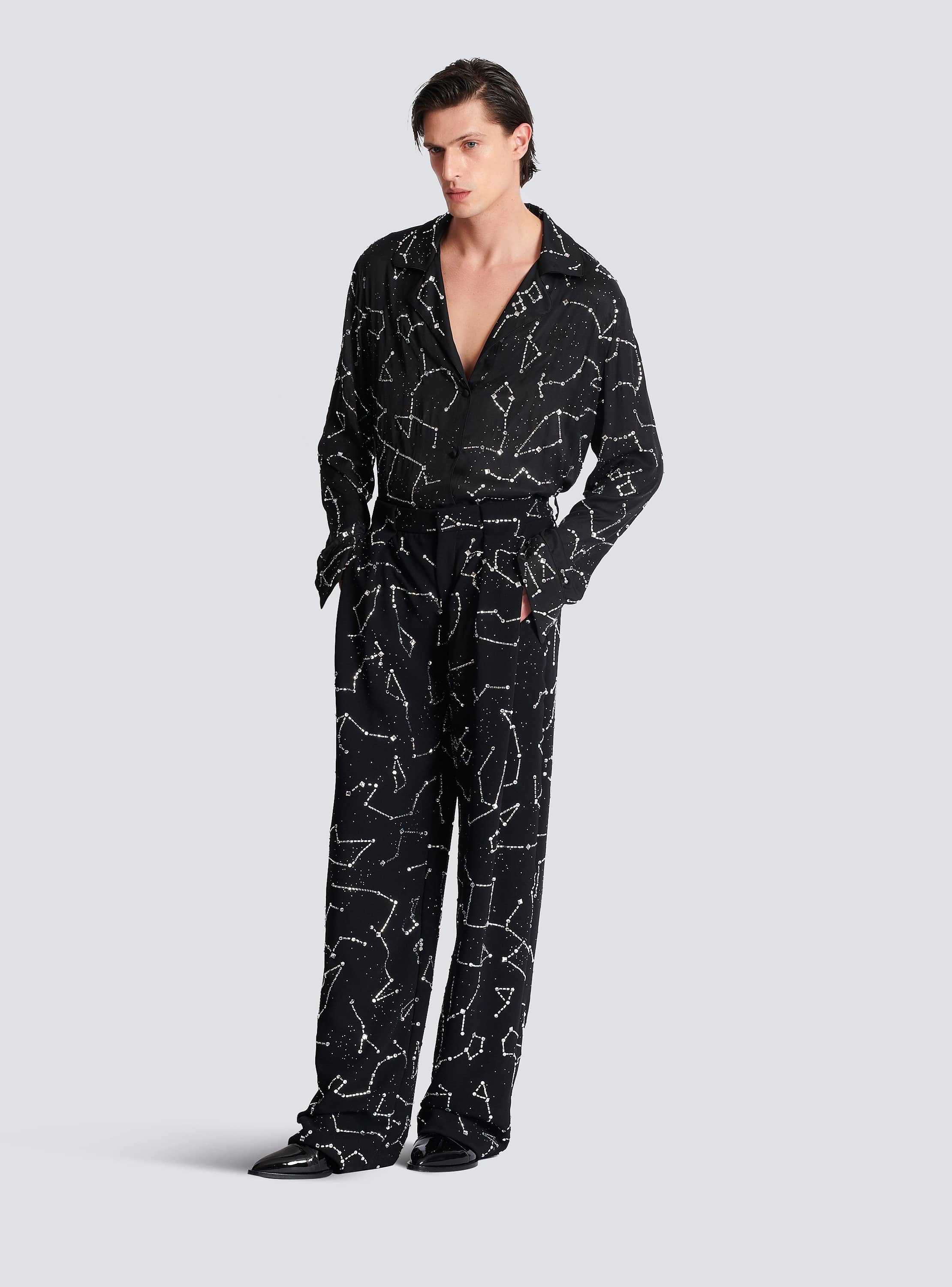【BALMAIN】 Half Time faux fur-lined mules with technical fabrics - Men