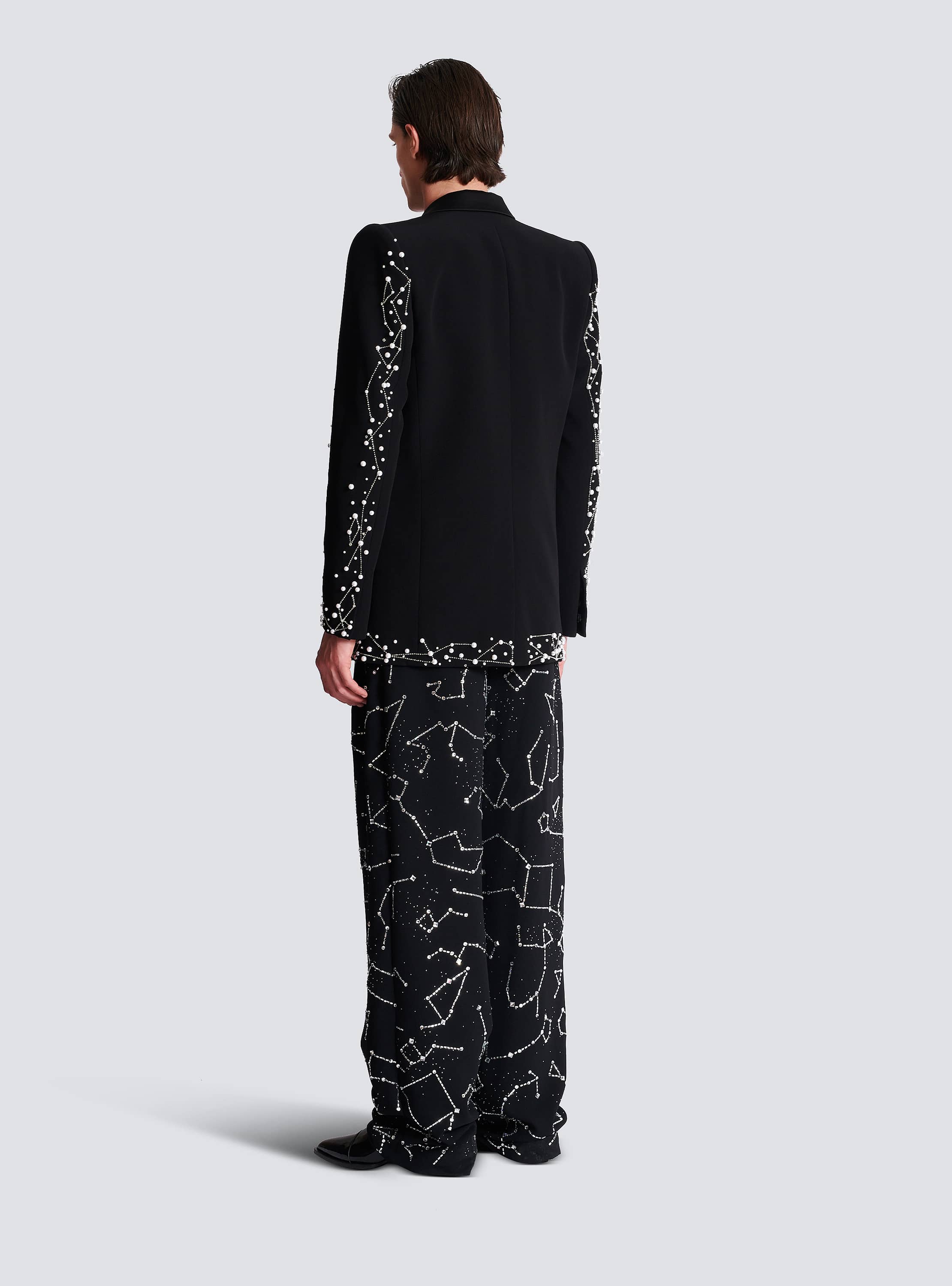 1-button jacket with Constellation embroidery silver - Men 1-button jacket with Constellation embroidery silver - Men