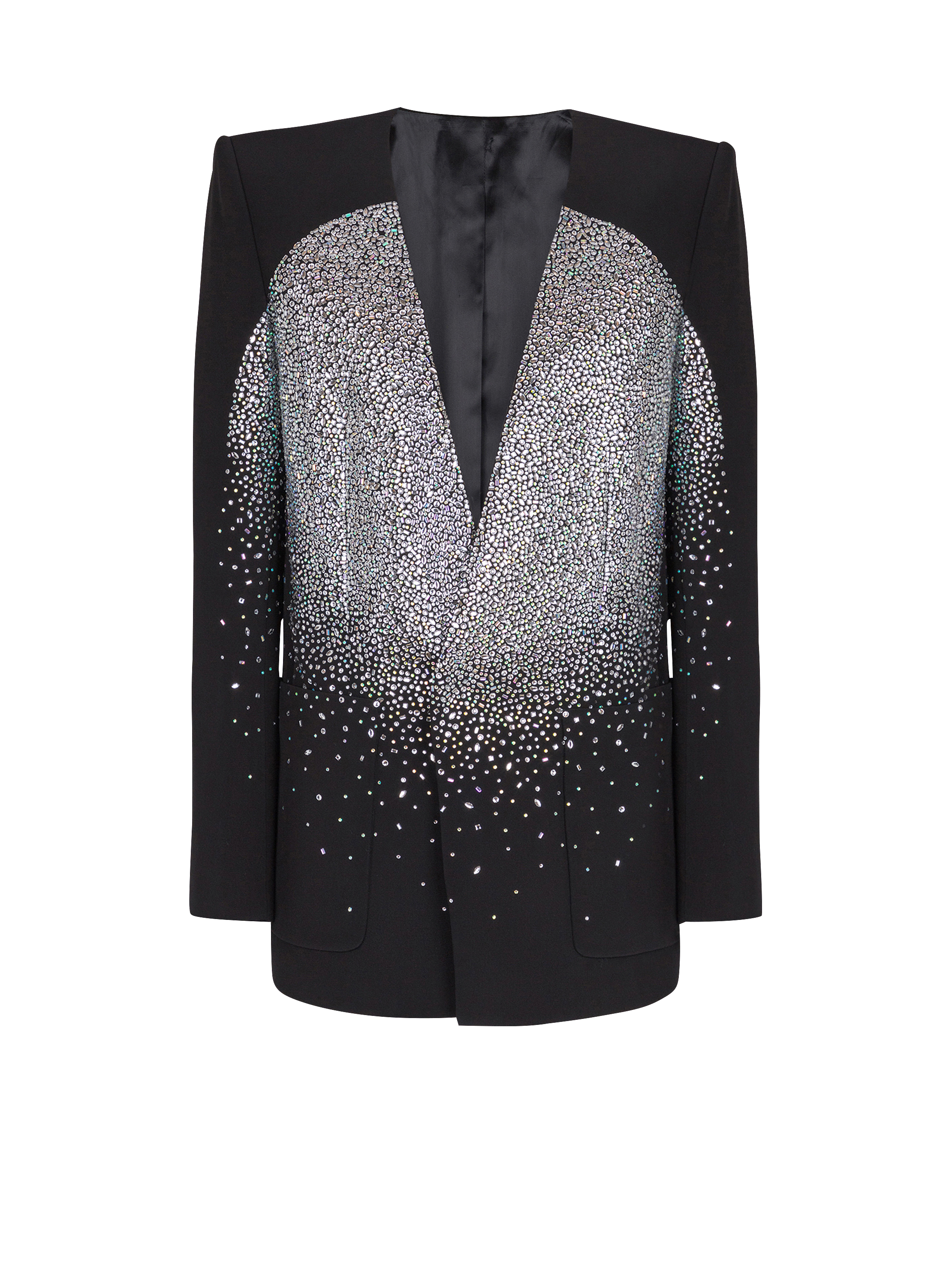 1-button jacket with rhinestone Galaxy motif 