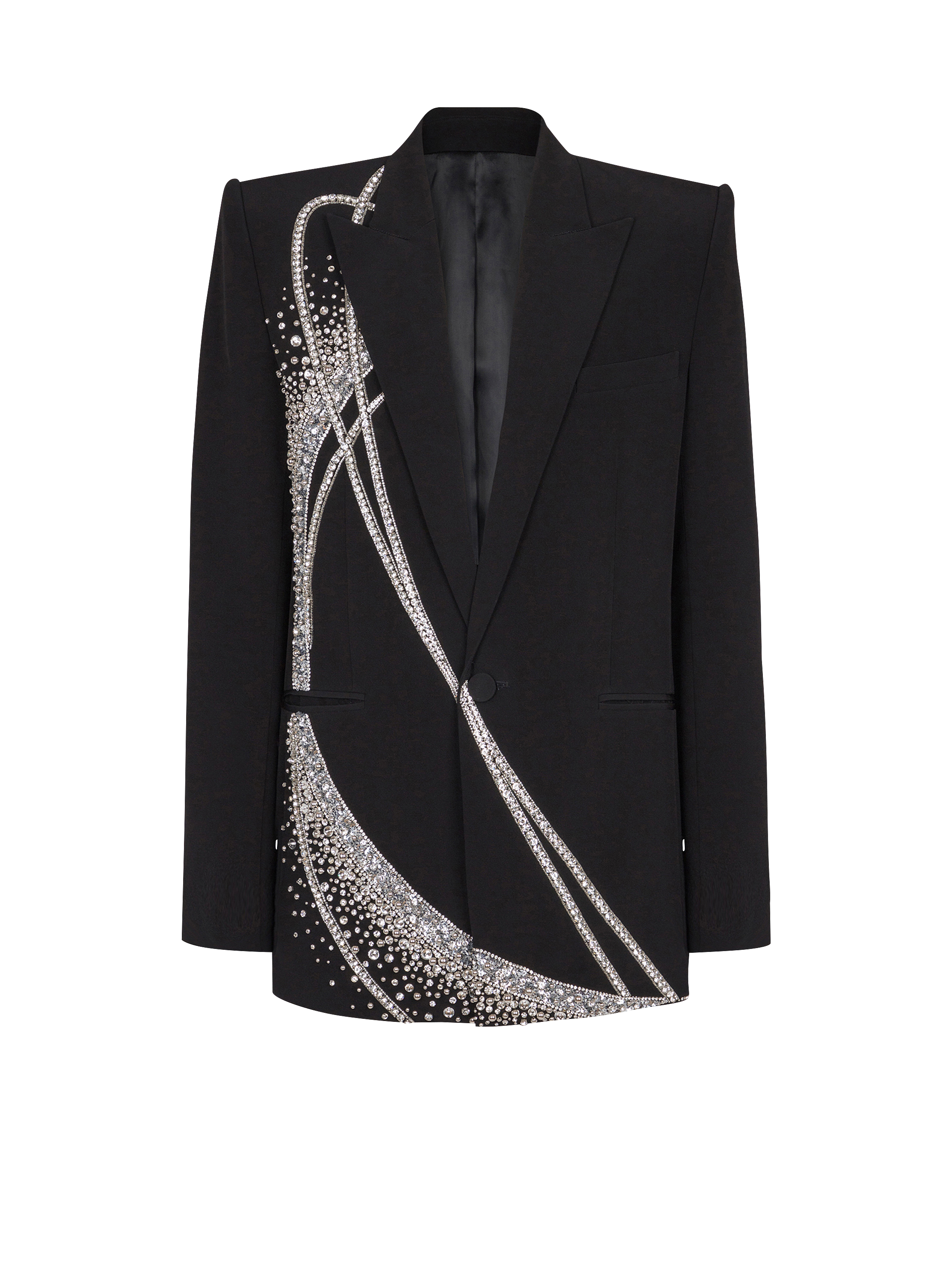 1-button jacket with Galaxy embroidery 