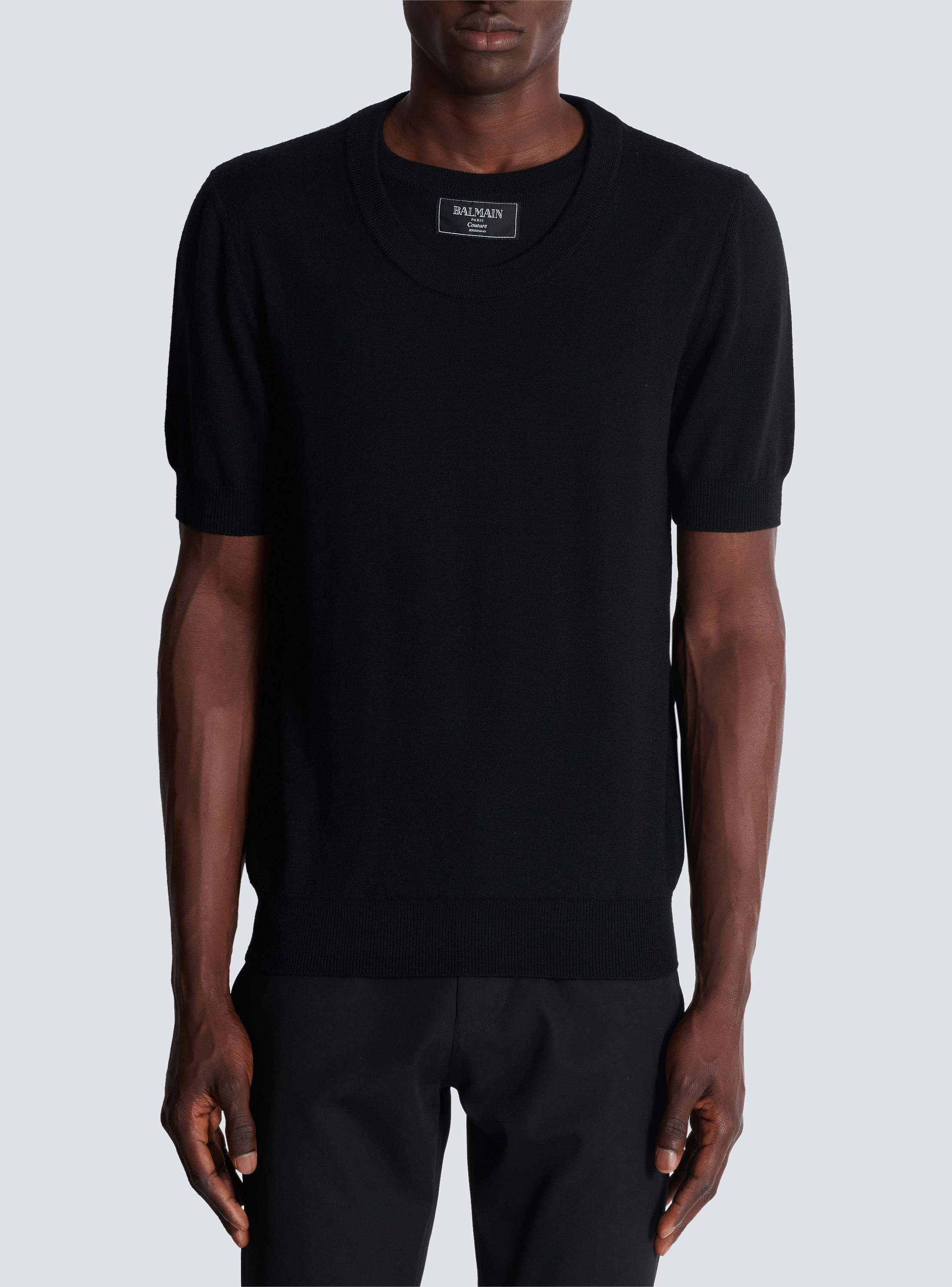 Balmain Logo Embellished Tweed Cap (Black) – CNCPTS
