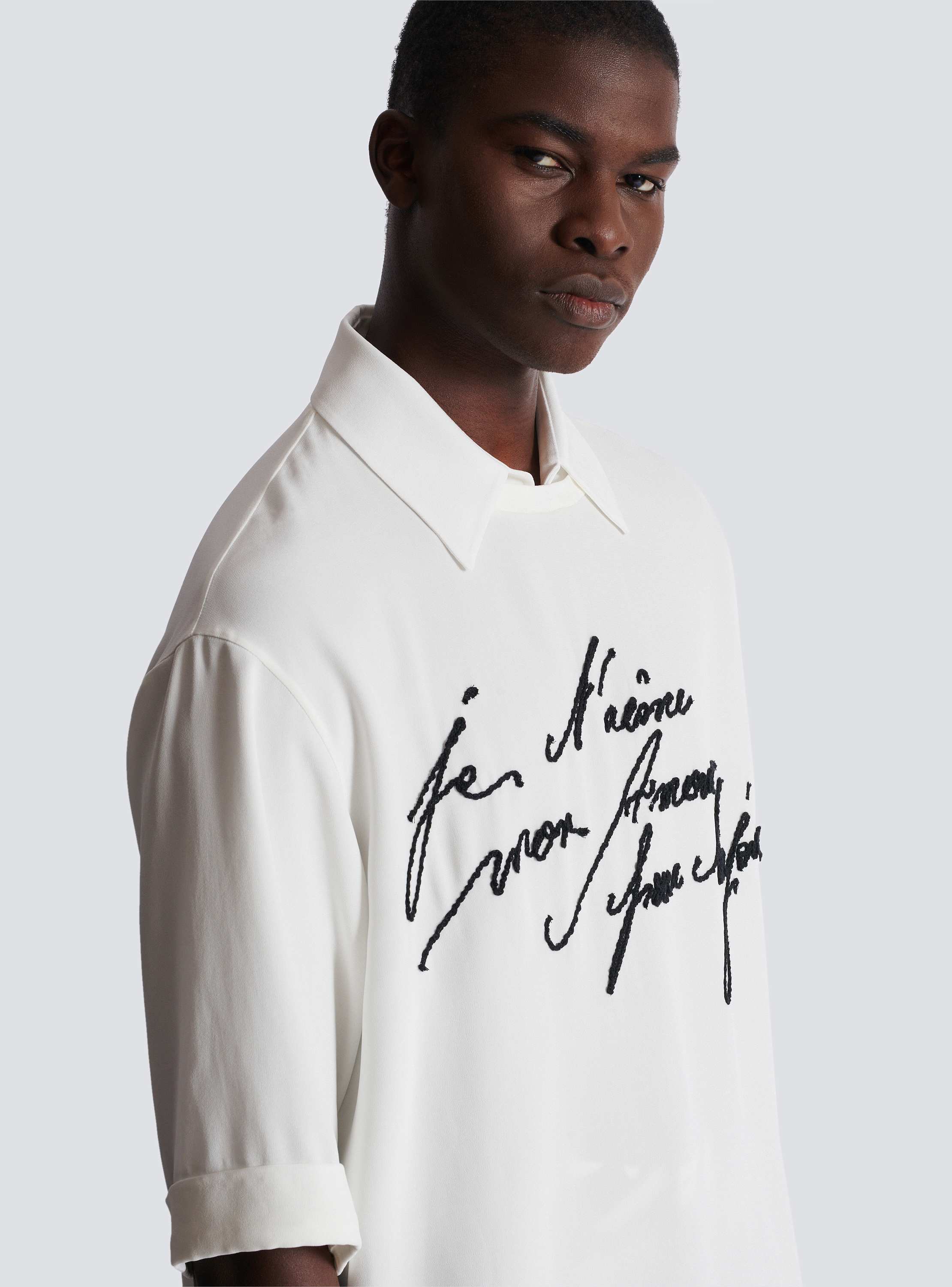 【BALMAIN】関税込☆「ラブレター」プリント Tシャツ ホワイト T-shirt with 