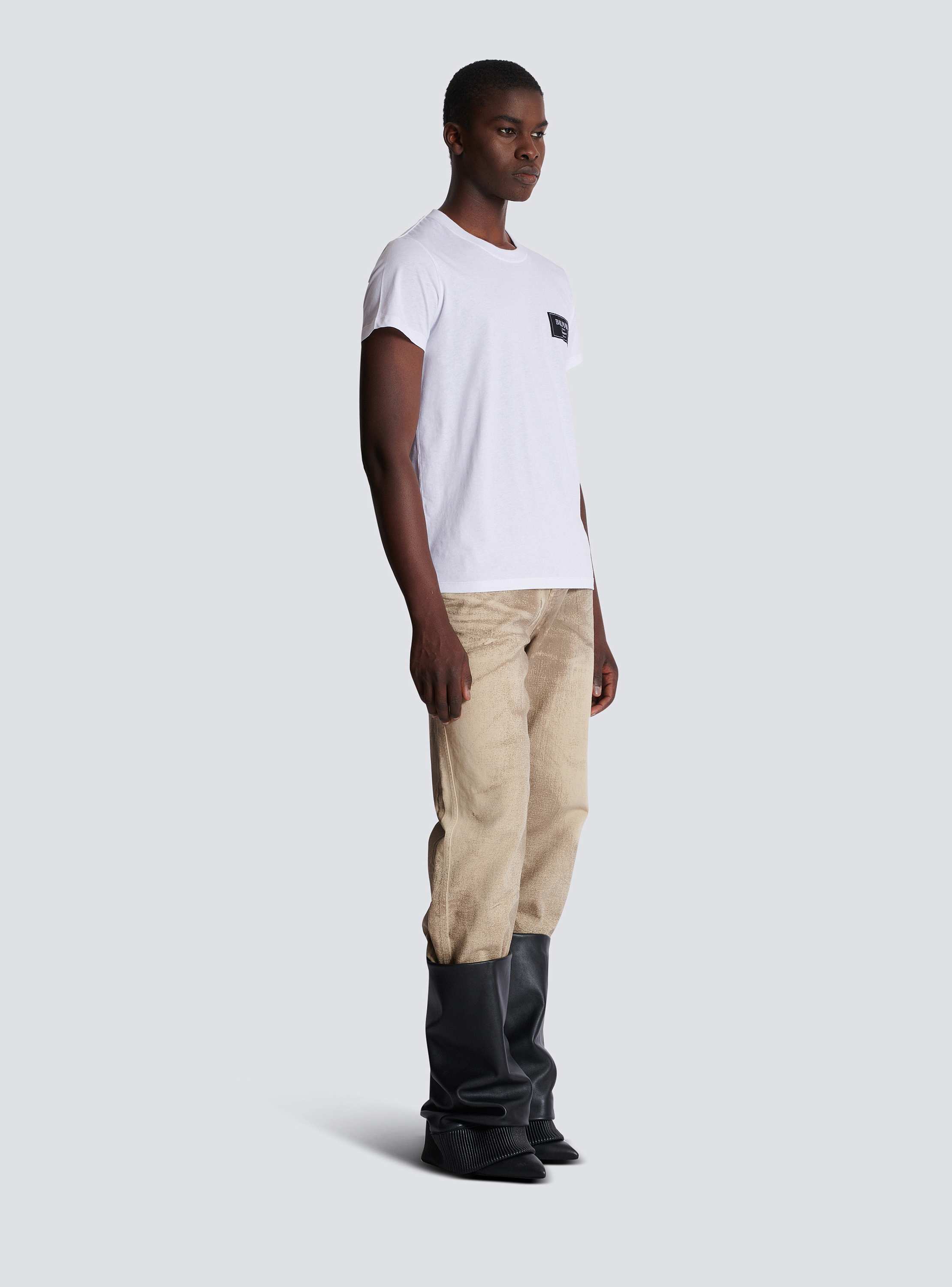 BALMAIN☆モノグラム Balmain Coutureラベル Tシャツ T-shirt with Balmain Couture label - Men | BALMAIN