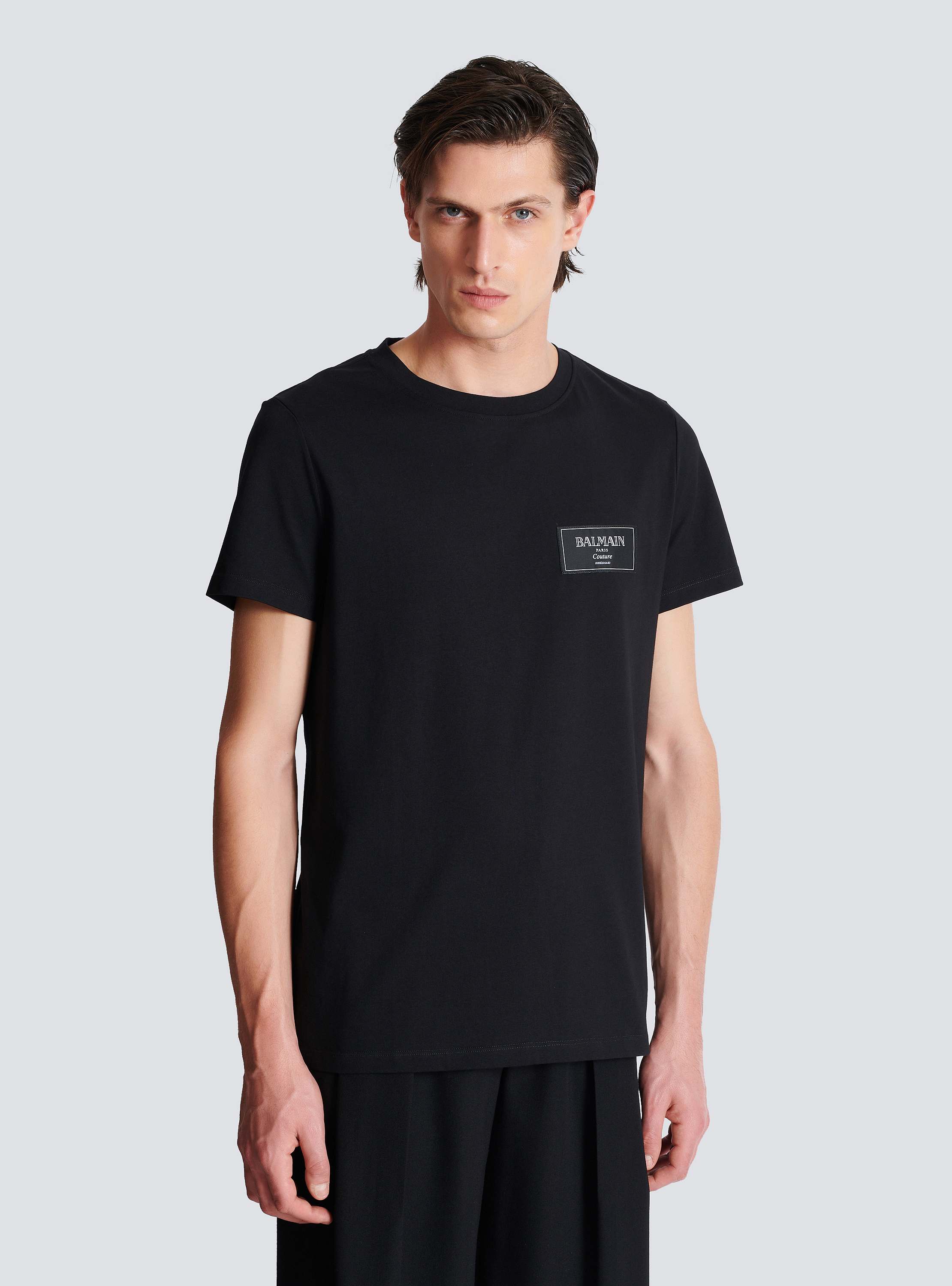 T-shirt with Balmain Couture label - Men | BALMAIN