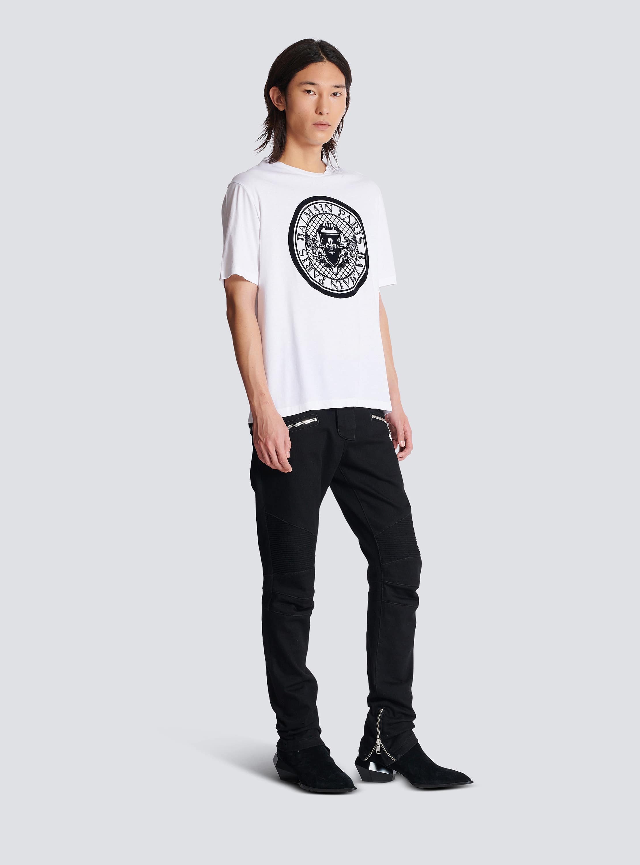 Coin flock t-shirt, regular fit