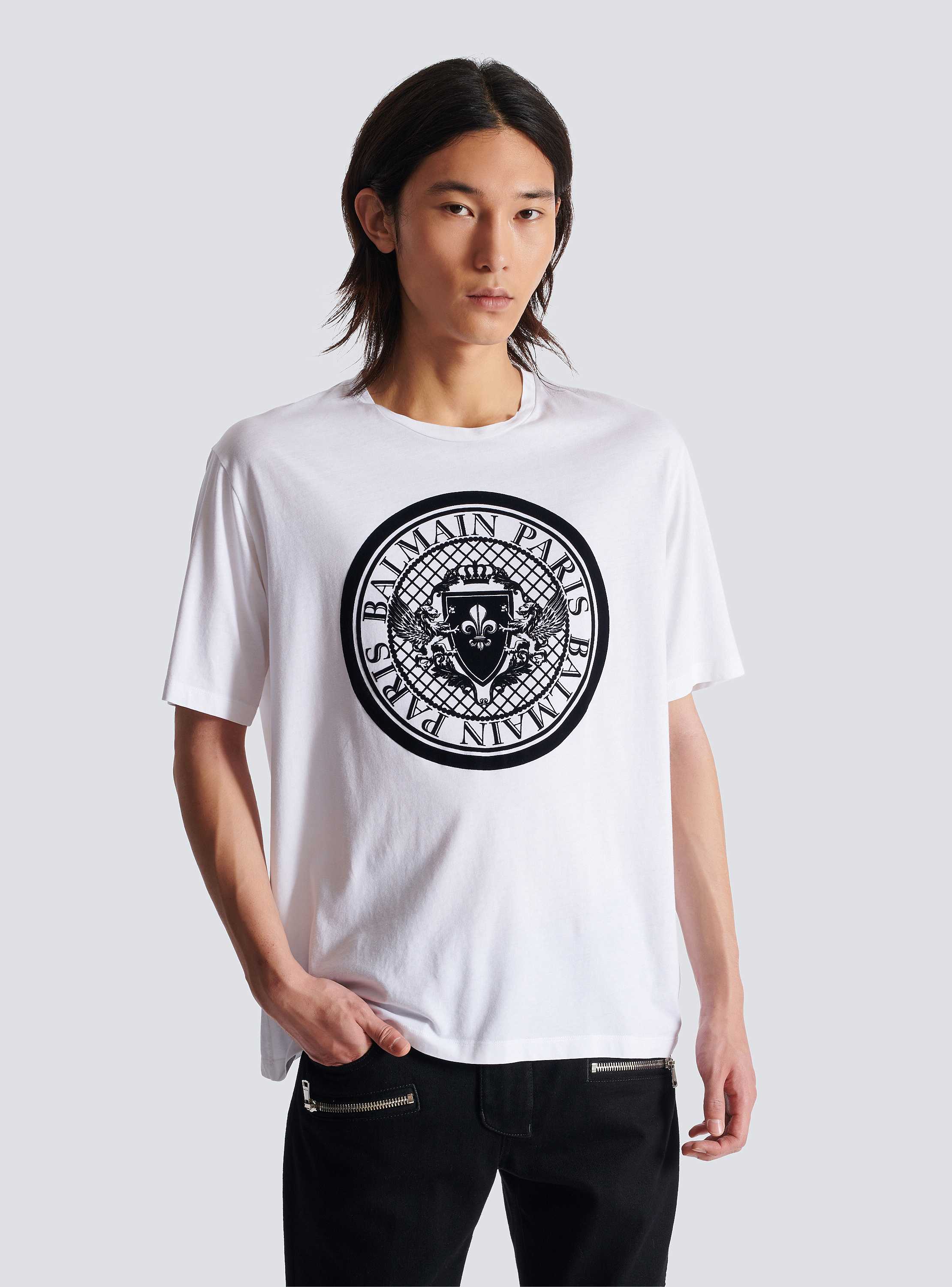 Coin flock t-shirt, regular fit