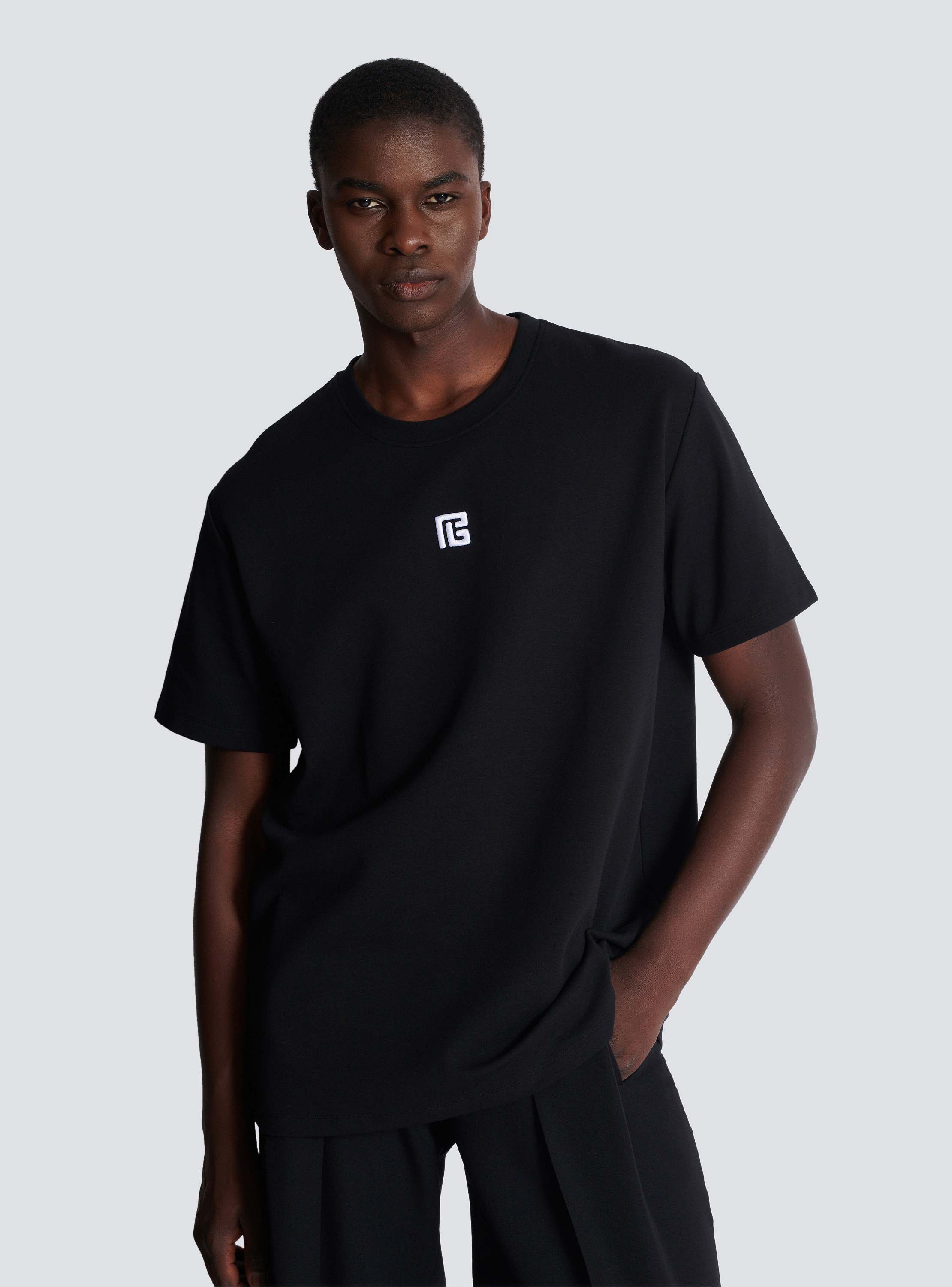 PB embroidered T-shirt - Men | BALMAIN