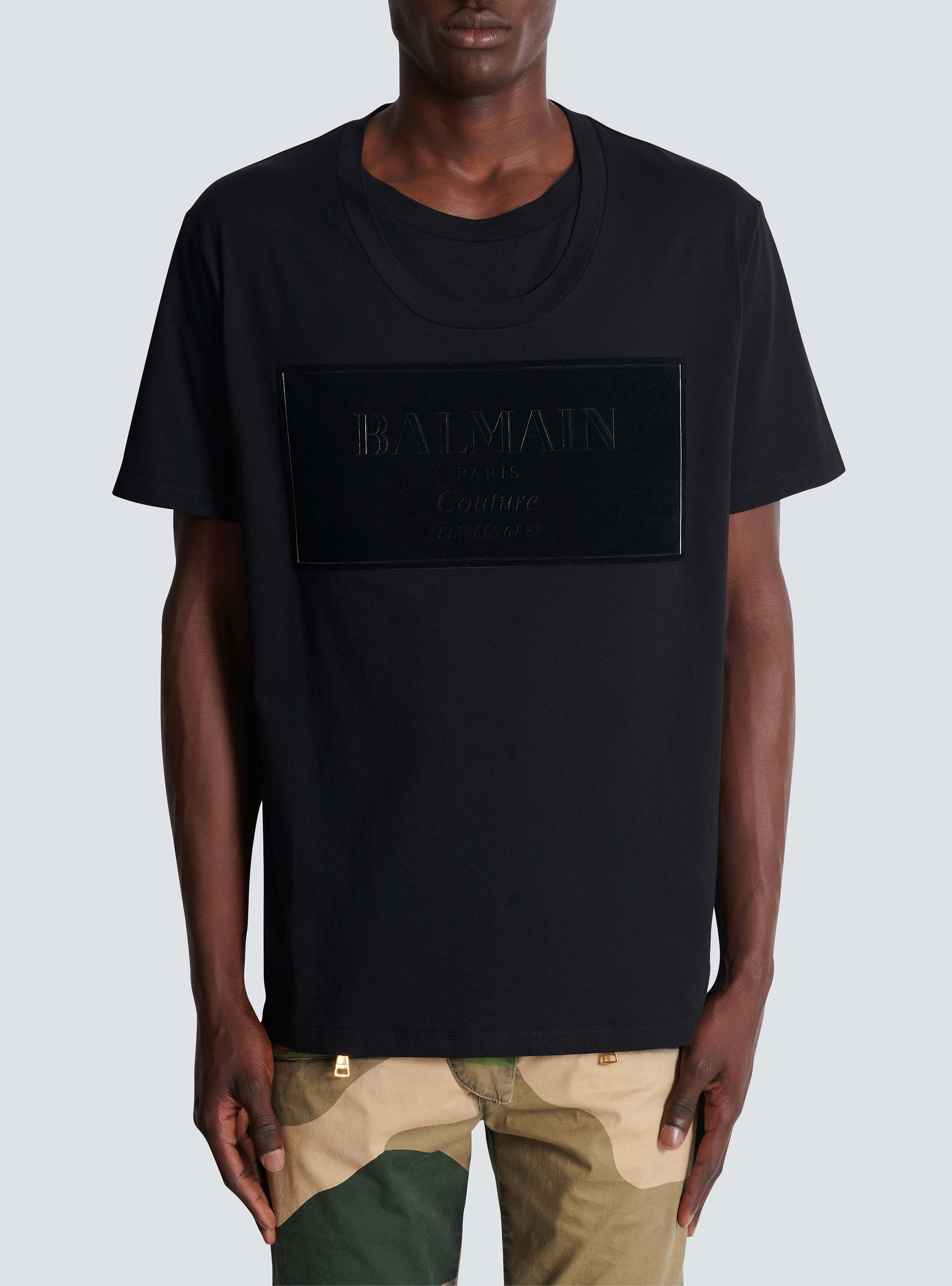 Big couture label flock t-shirt, regular fit