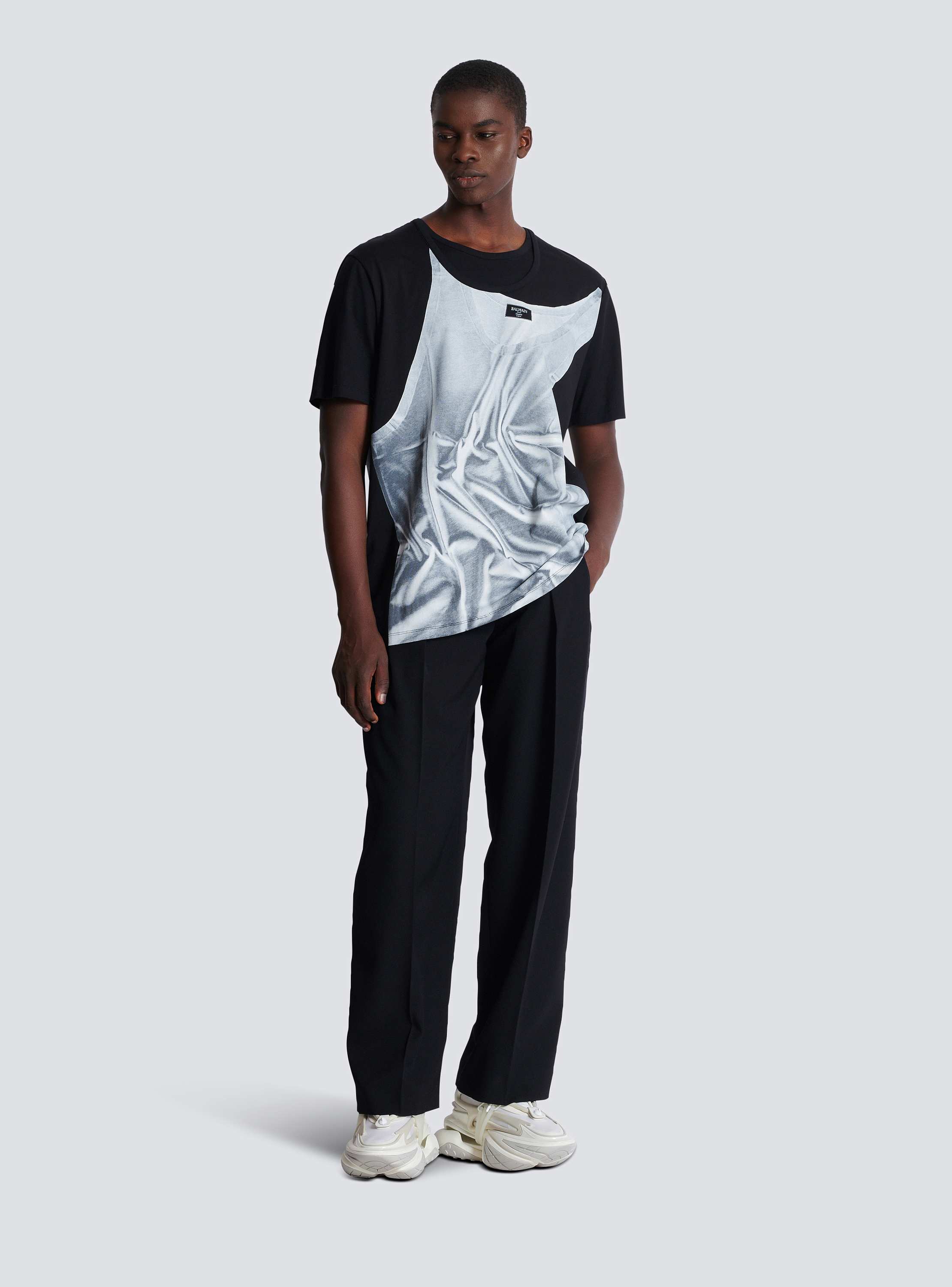 T-shirt with tank top print - Men | BALMAIN