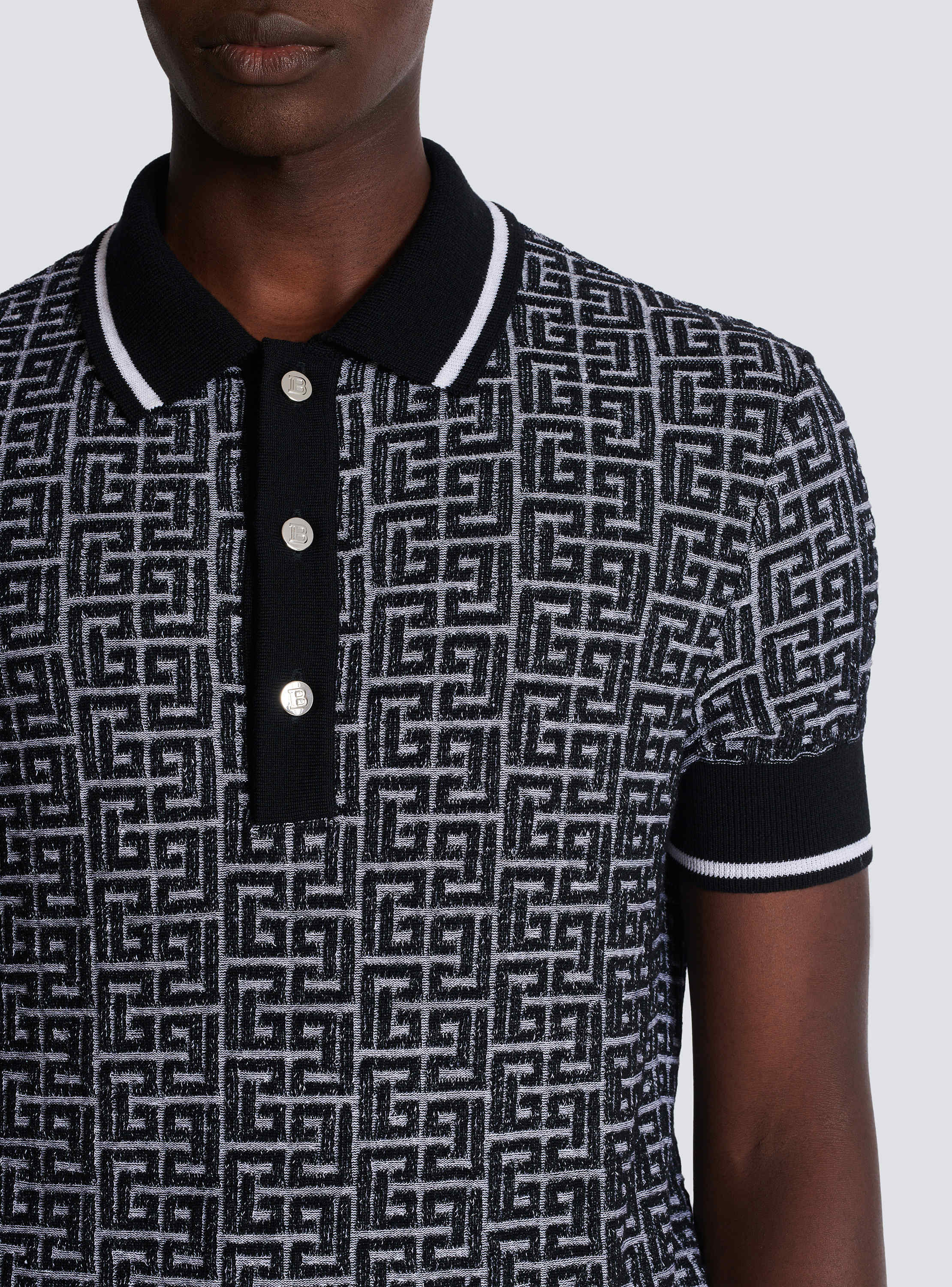 売れ筋ランキングも掲載中！ PB Labyrinth knit polo shirt - Men | BALMAIN トップス
