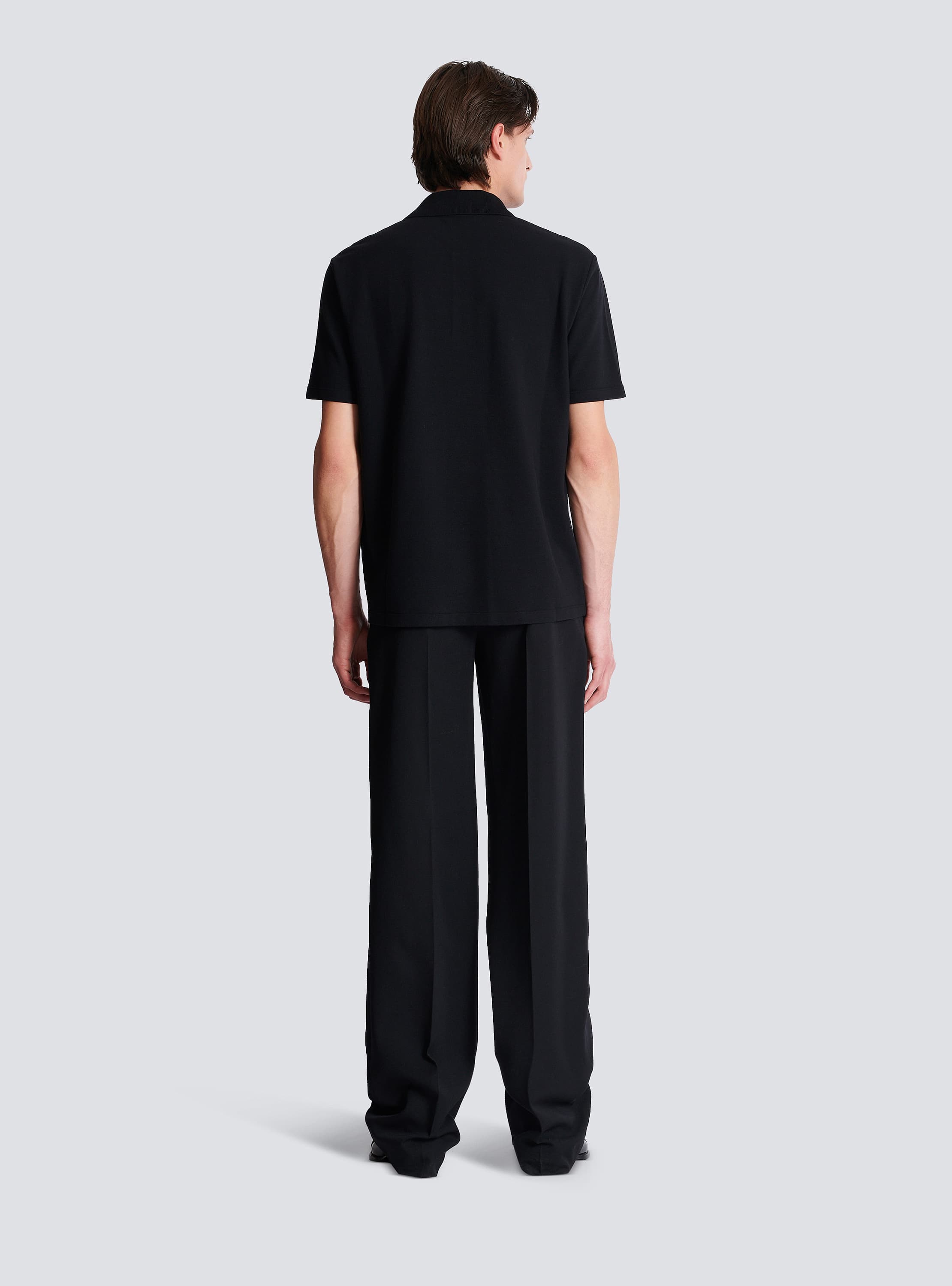 Tシャツ・カットソー BALMAIN SS25 'Coin' polo shirt (EH1GC026BC94 GAB) Cotton polo shirt with 