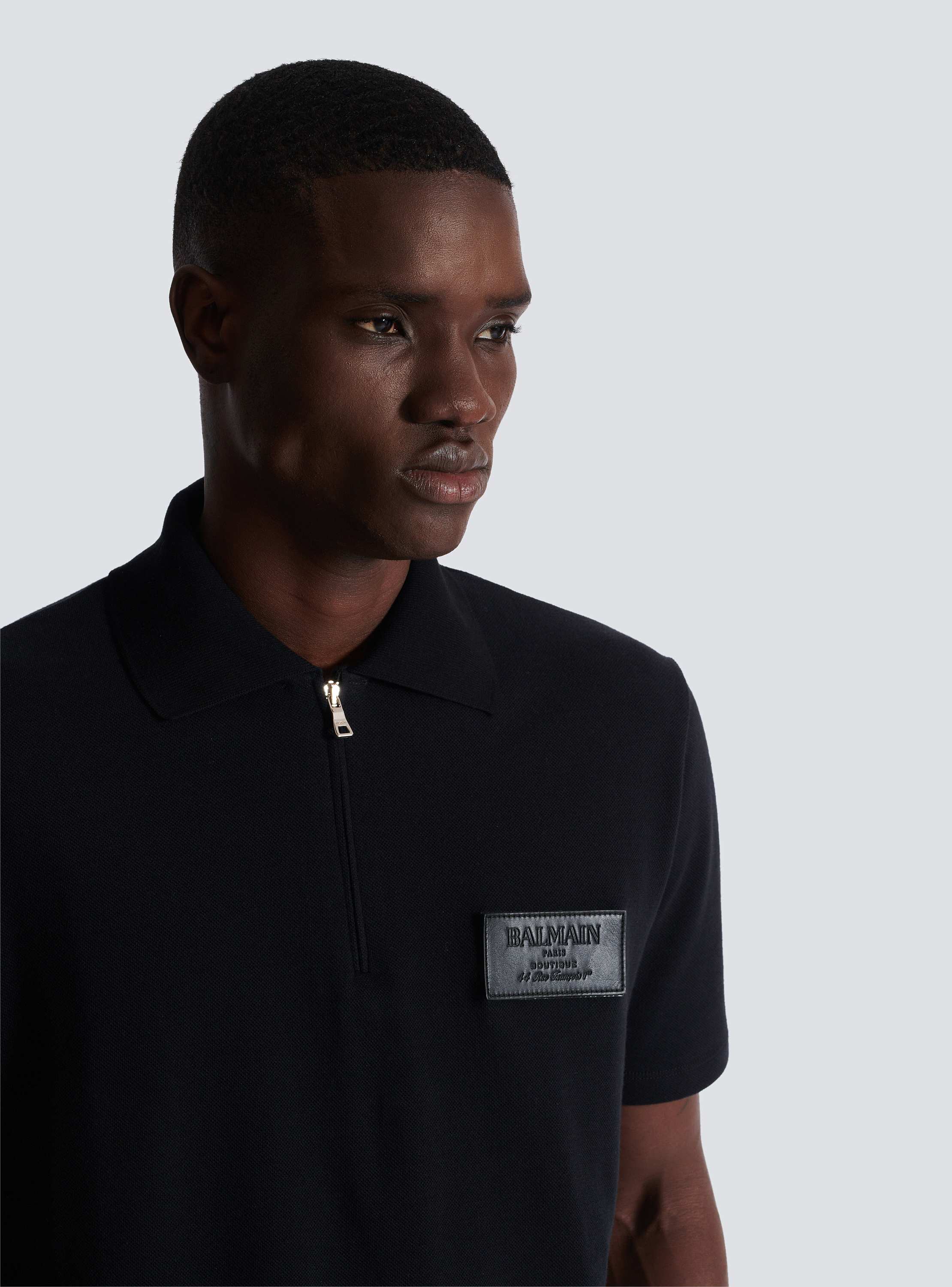 PB Labyrinth jacquard polo shirt black - Men | BALMAIN