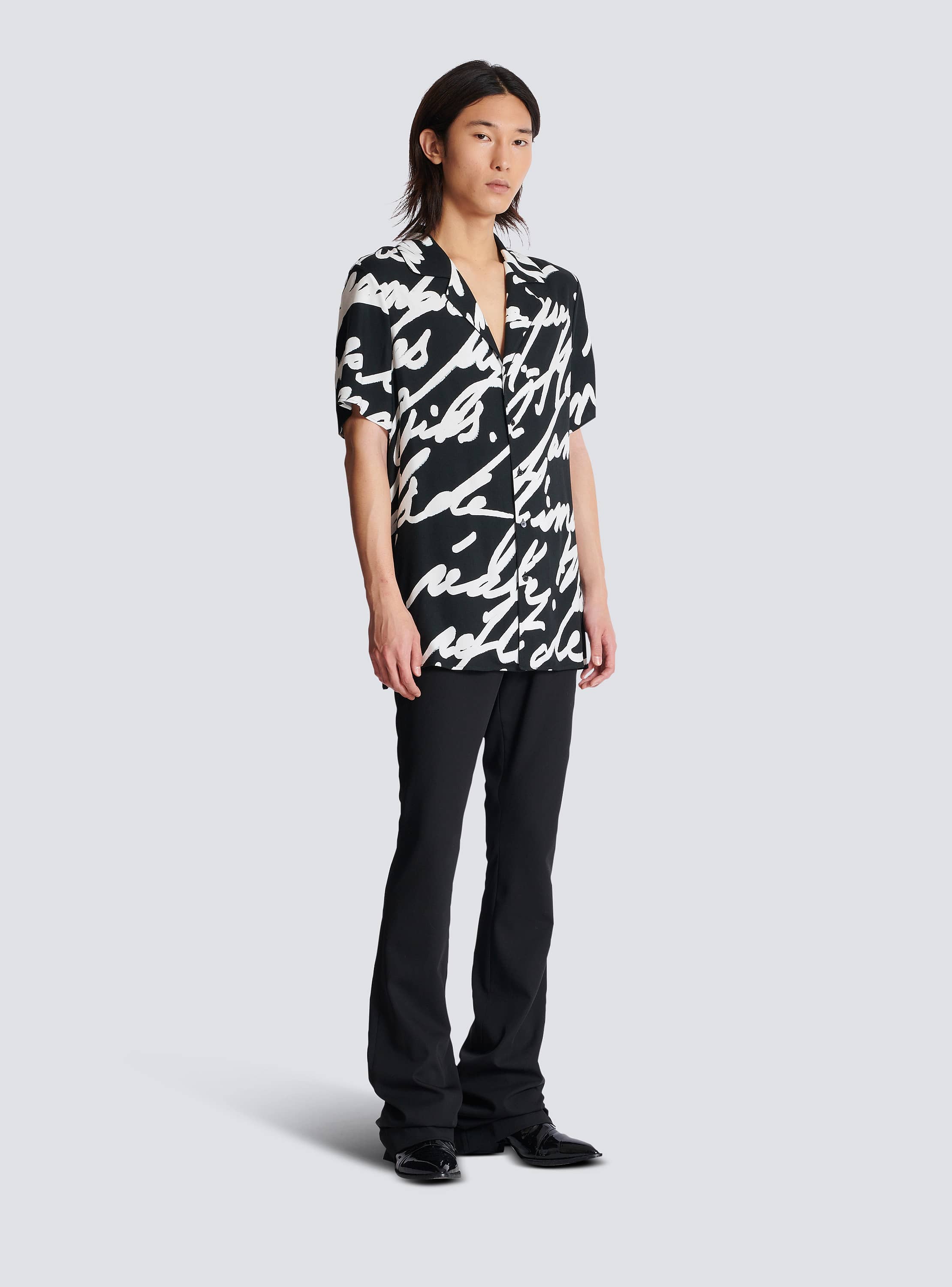 Poplin shirt with embroidered 